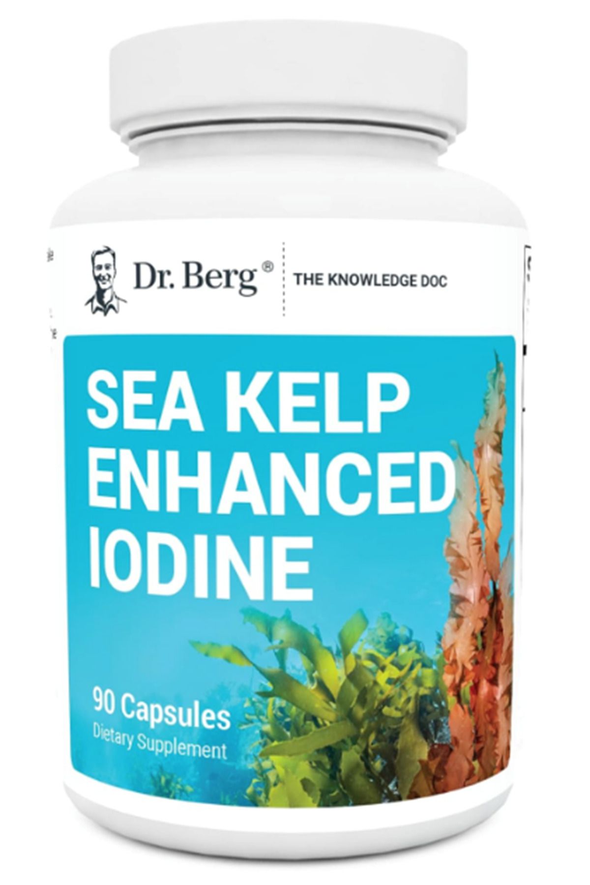 dr berg Dr. Berg Sea Kelp Enhanced Iodine - 200 mcg of Premium Iodine - Seaweed Blend Includes Klamath Blue