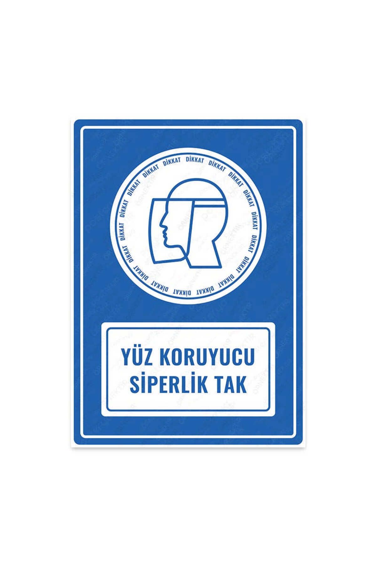 izmirdenet Ul1317-a4 - Yüz Koruyucu Siperlik Tak Uyarı Levhası (21,6×30,3CM)