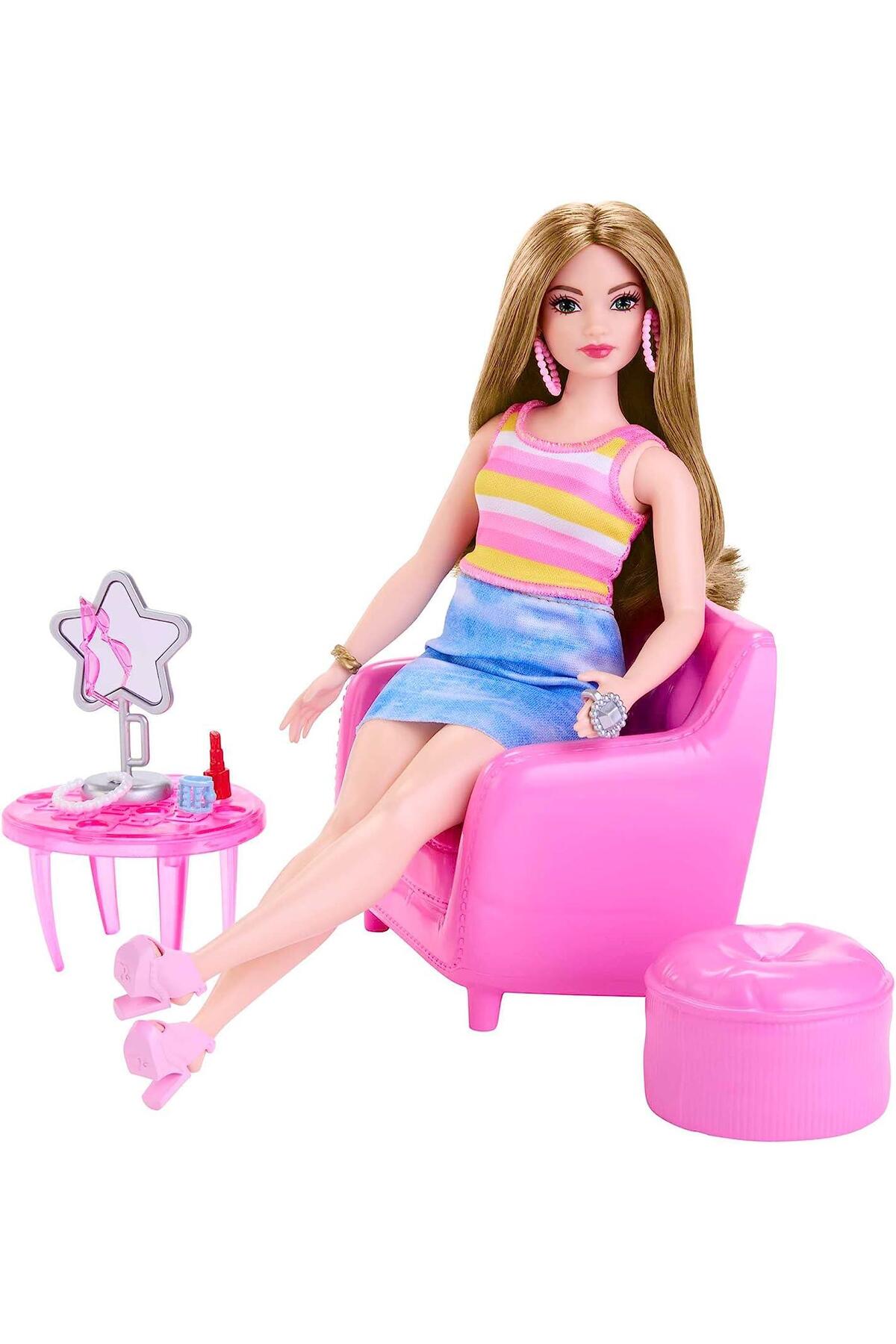 Barbie \'nin Kıyafet Ve Aksesuar Askısı Oyun Seti Hpl78 fotoğrafı 3 (önizleme)