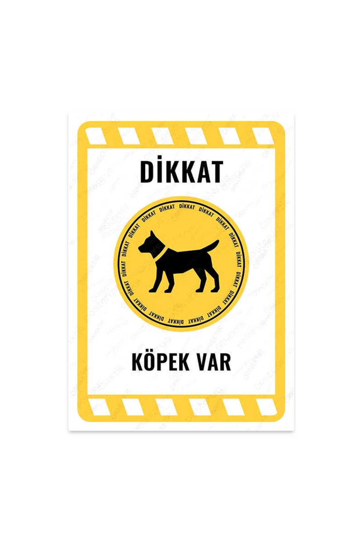 izmirdenet Ul2883-a4 - Dikkat Köpek Var Uyarı Levhası (21,6×30,3cm)