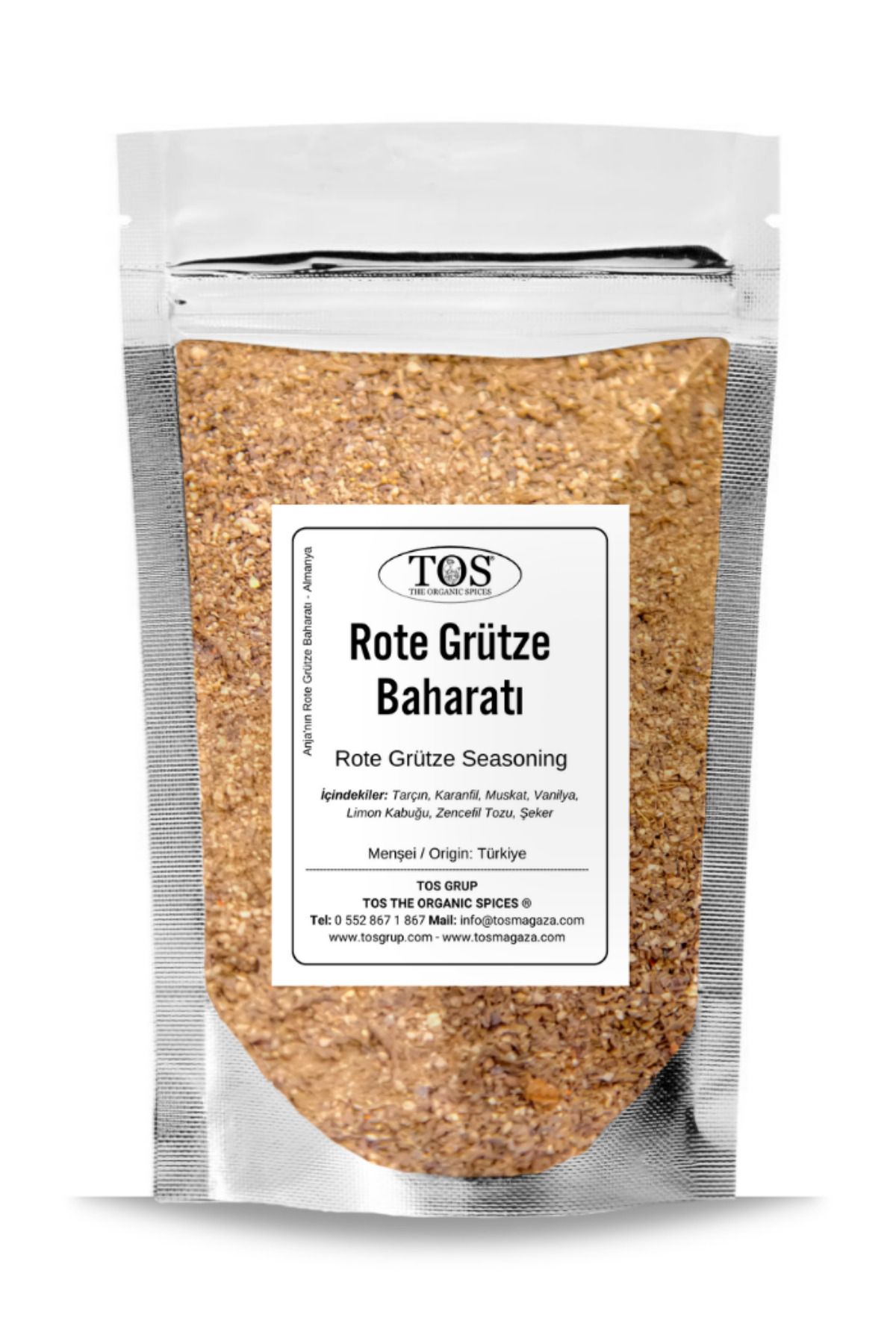 TOS The Organic Spices Anja'nın Rote Grütze Baharatı 500 gr Anja’s Rote Grütze Seasoning