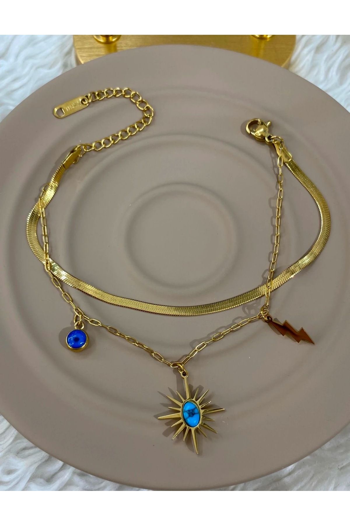 ABAD.HANDMADE Çelik gold bileklik