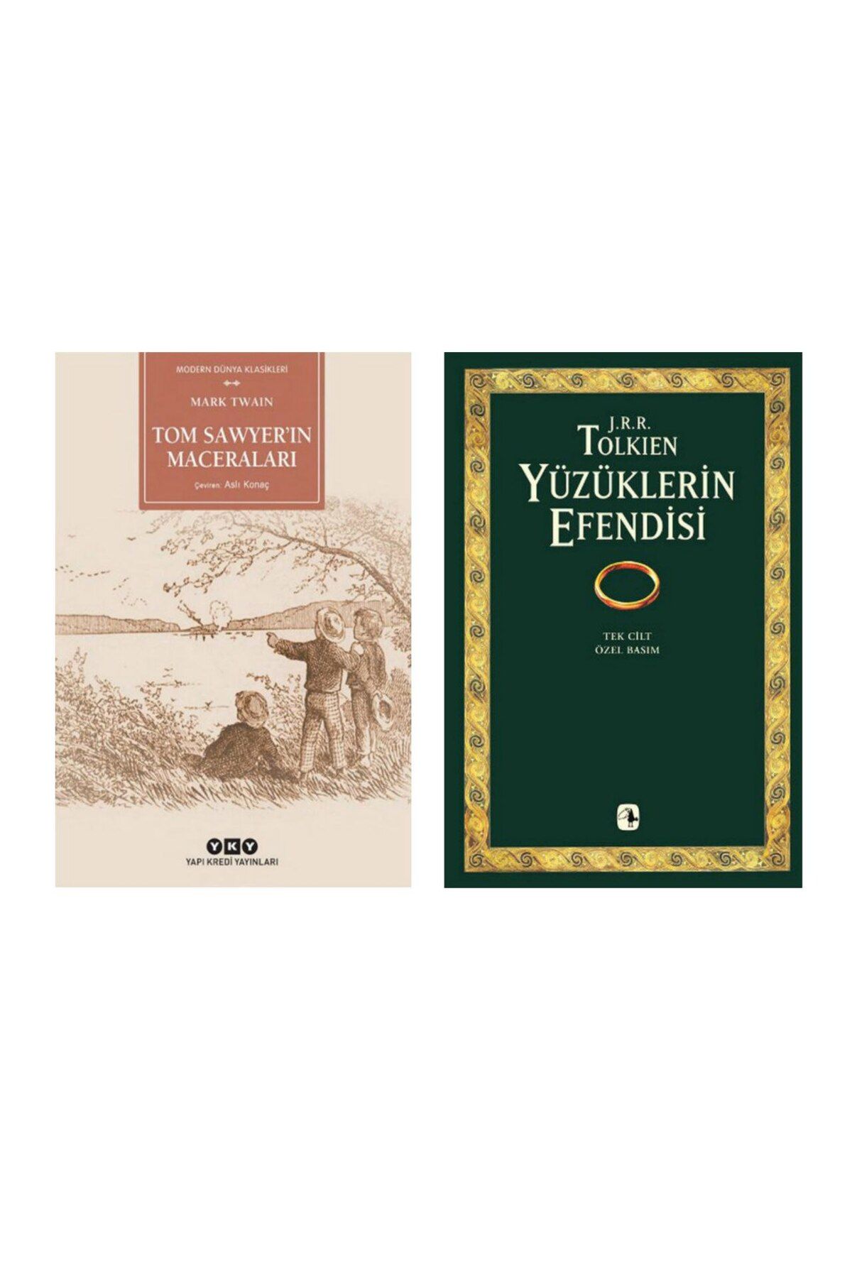 Yapı Kredi Yayınları Tom Sawyerin Maceraları-Mark Twain Yüzüklerin Efendisi Tek Cilt Özel Basım - J. R. R. Tolkien