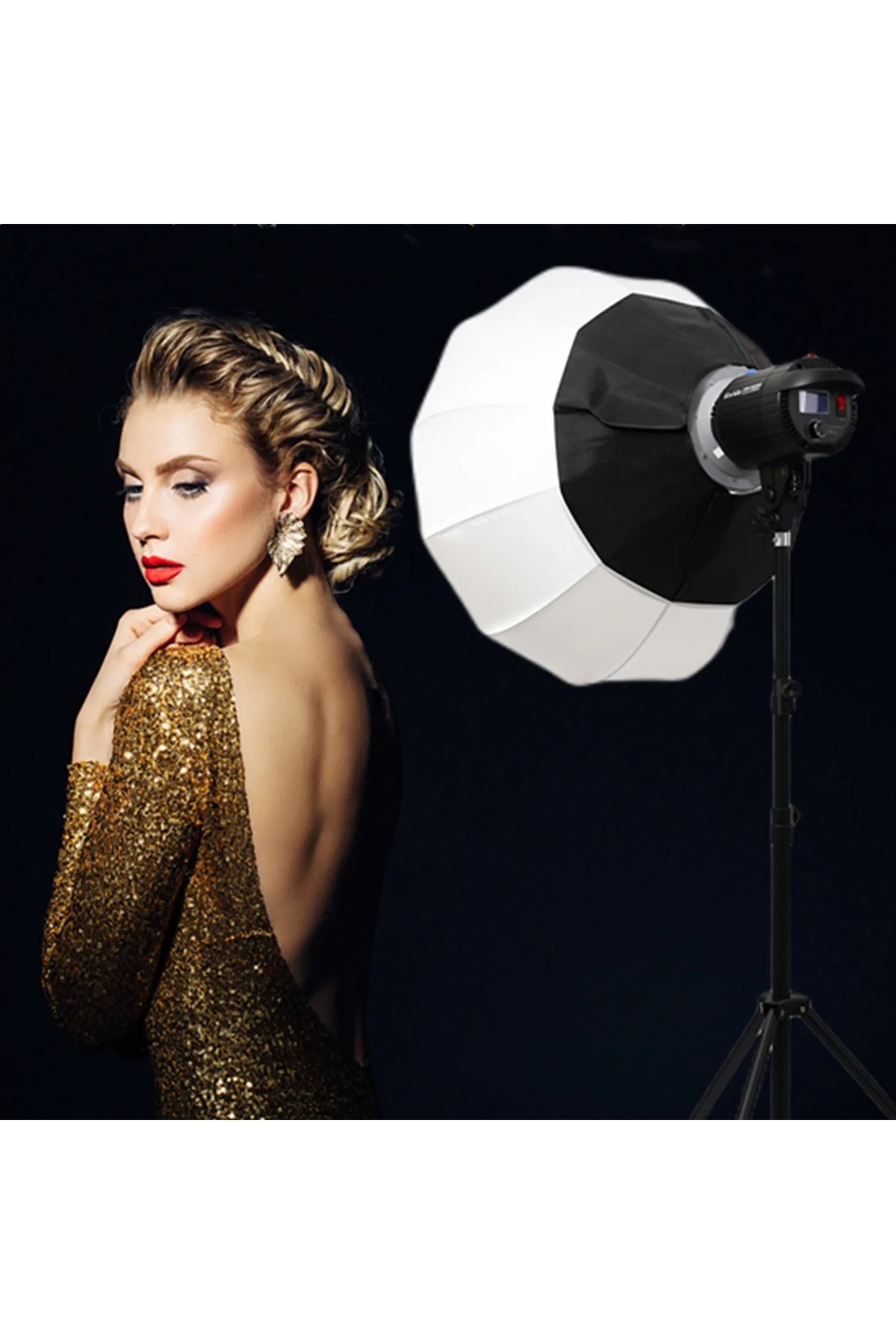 Yellowtech Profesyonel Fotoğraf Led Sürekli Video Işığı Lambası + 65cm Bowens Softbox + 210cm Tripod 2700-6500K