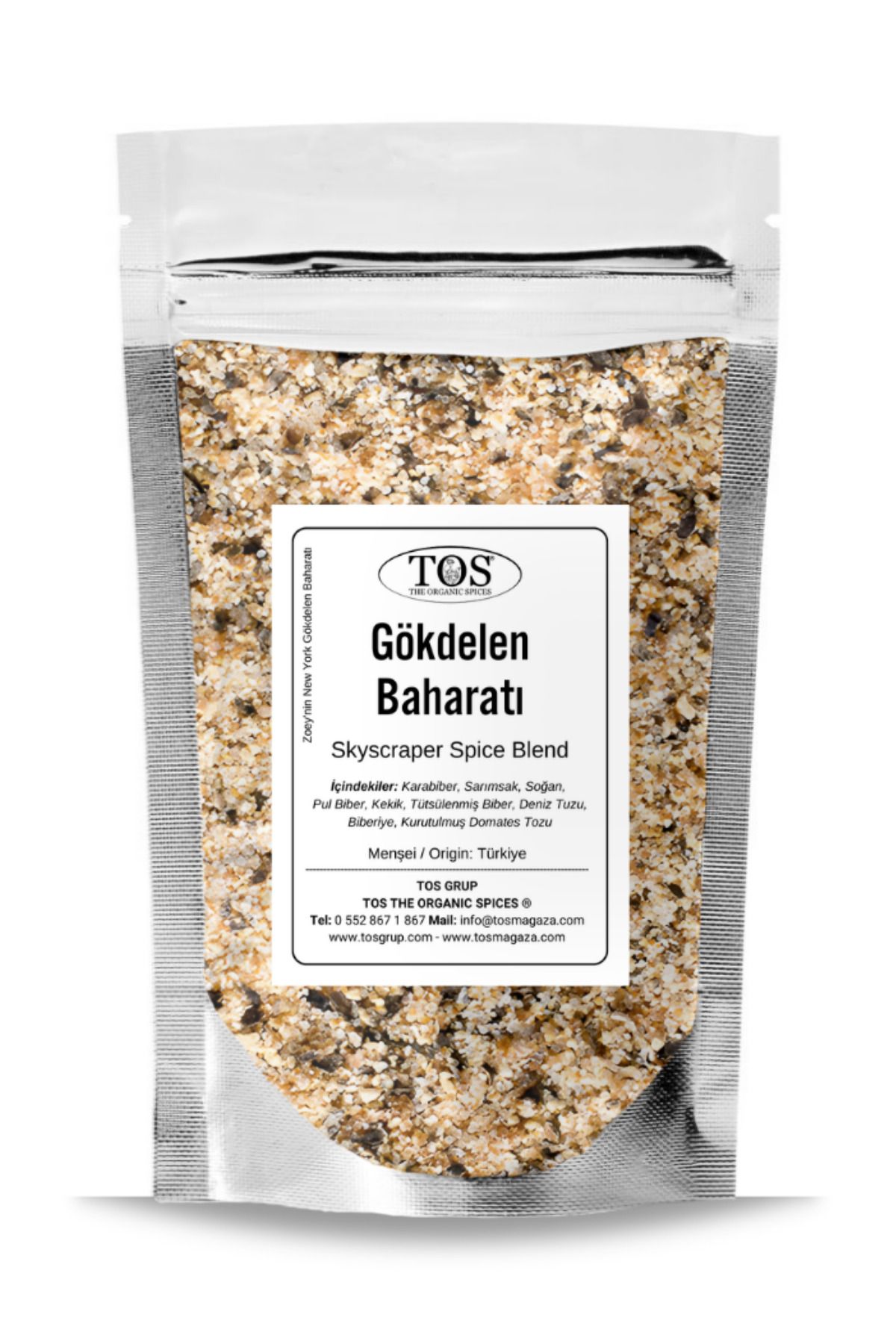 TOS The Organic Spices Zoey'nin New York Gökdelen Baharatı 250 gr Zoey's New York Skyscraper Spice