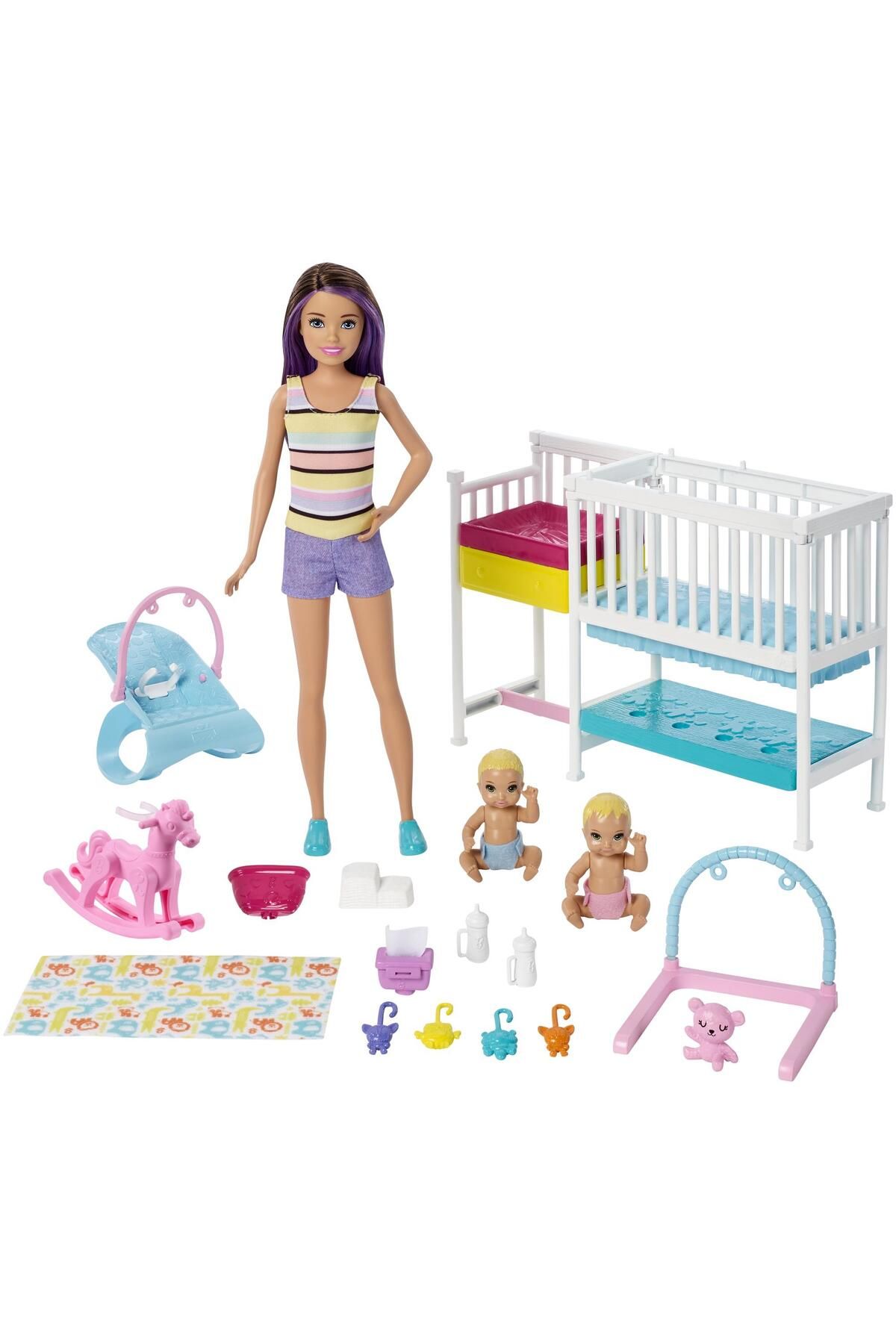 Barbie-مجموعة ألعاب الحضانة GFL38 من Skipper Babysitters Inc. 6