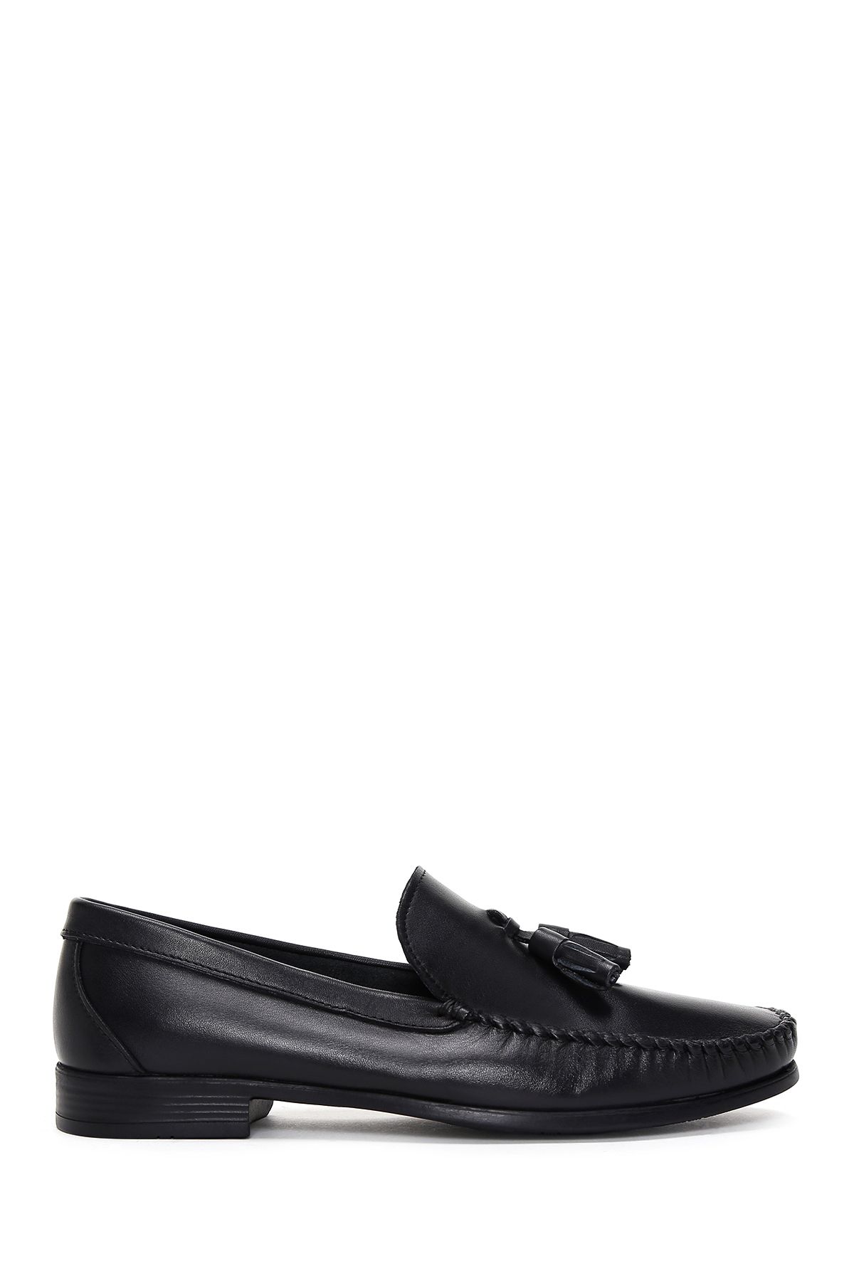 Derimod Erkek Siyah Püsküllü Deri Casual Loafer 25SFD754218