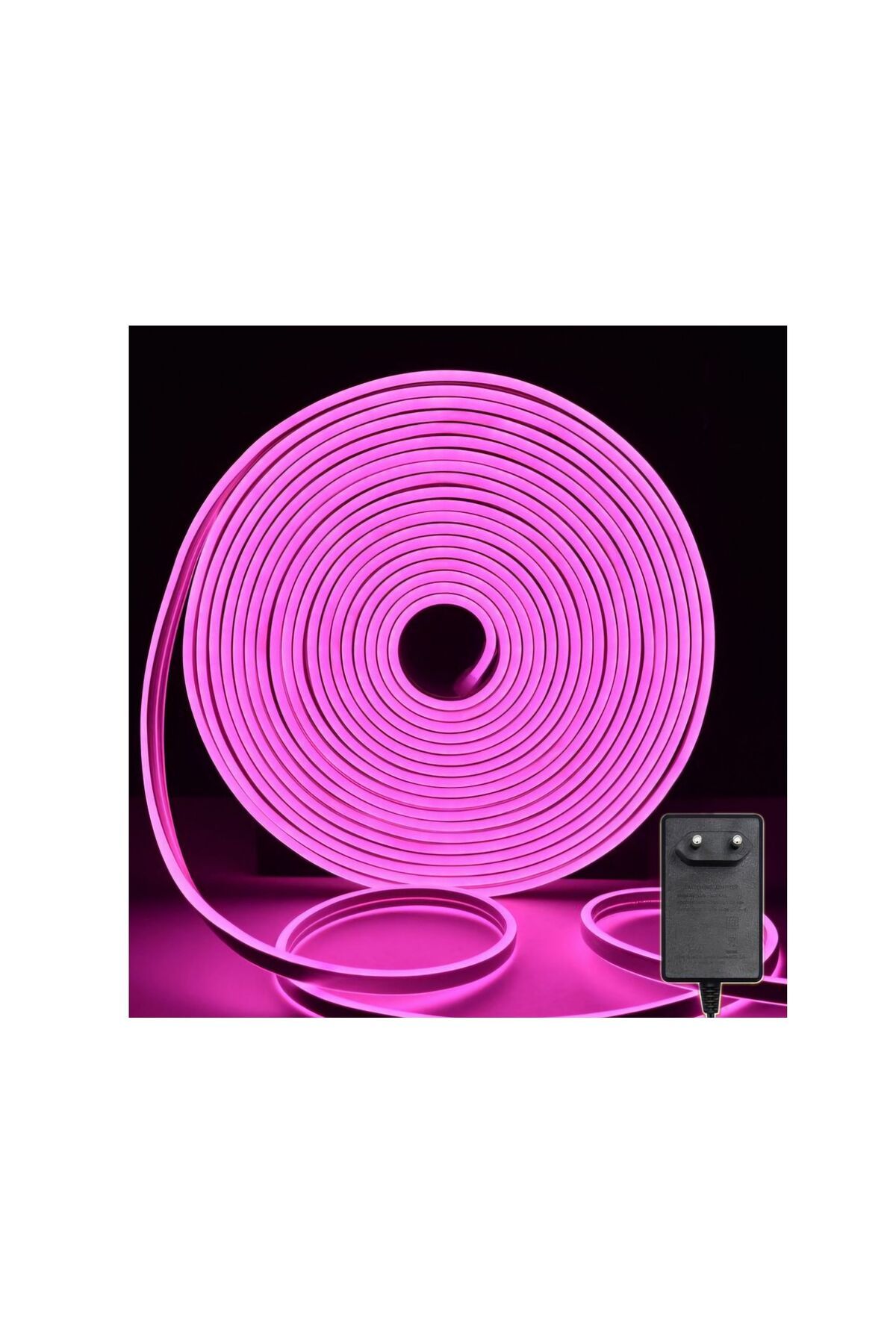 Z DESIGN Neon Esnek Şerit Led Pembe 12V Tak Çalıştır