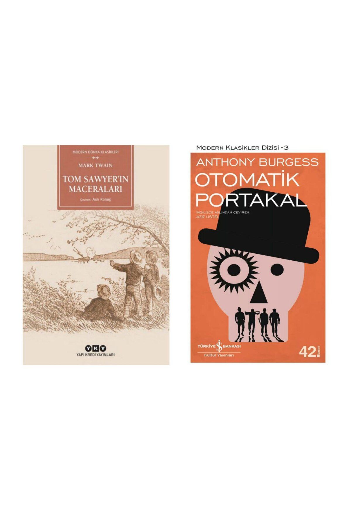 Yapı Kredi Yayınları Tom Sawyerin Maceraları-Mark Twain Otomatik Portakal - Anthony Burgess