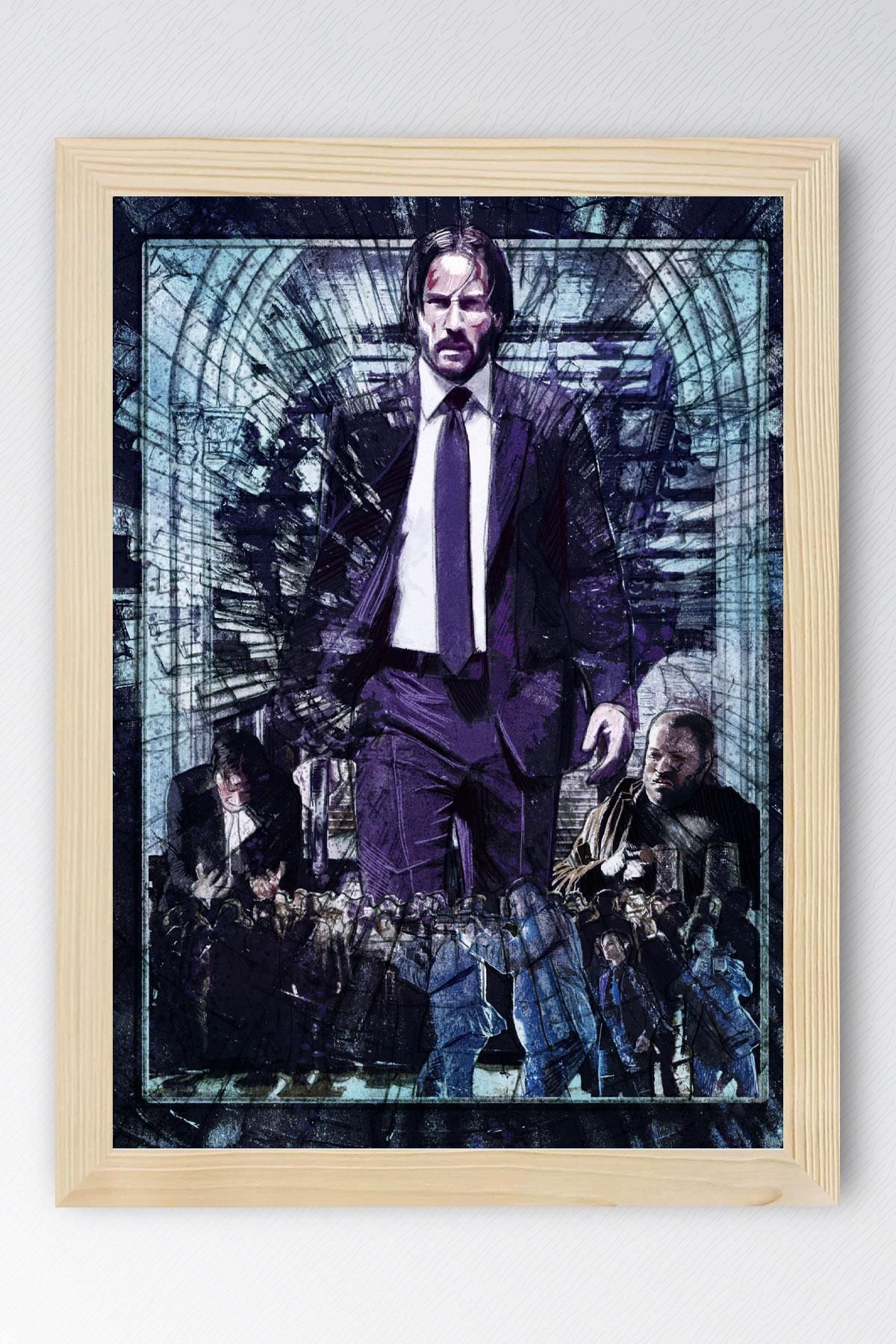 Saturn John Wick Çerçeveli Tablo - Film Posteri Tablo