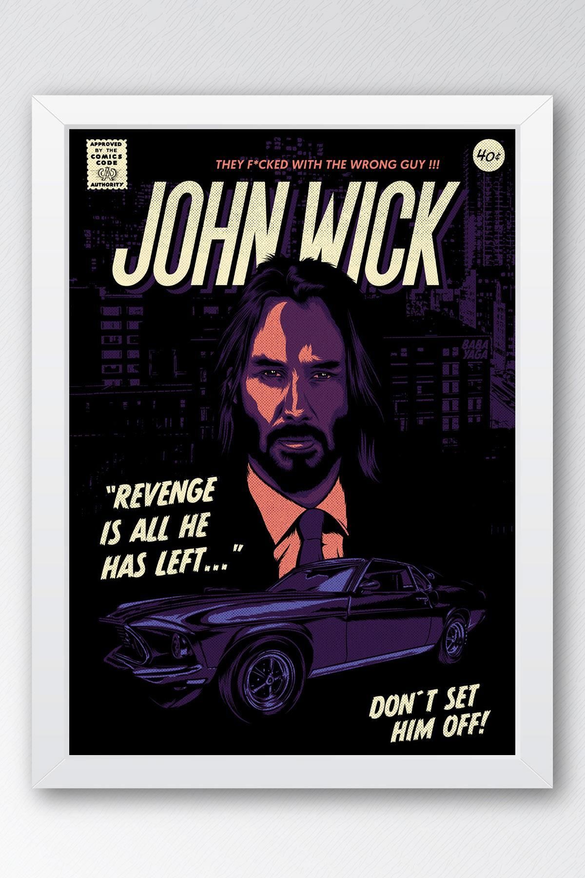 Saturn John Wick Çerçeveli Tablo - Film Posteri Tablo