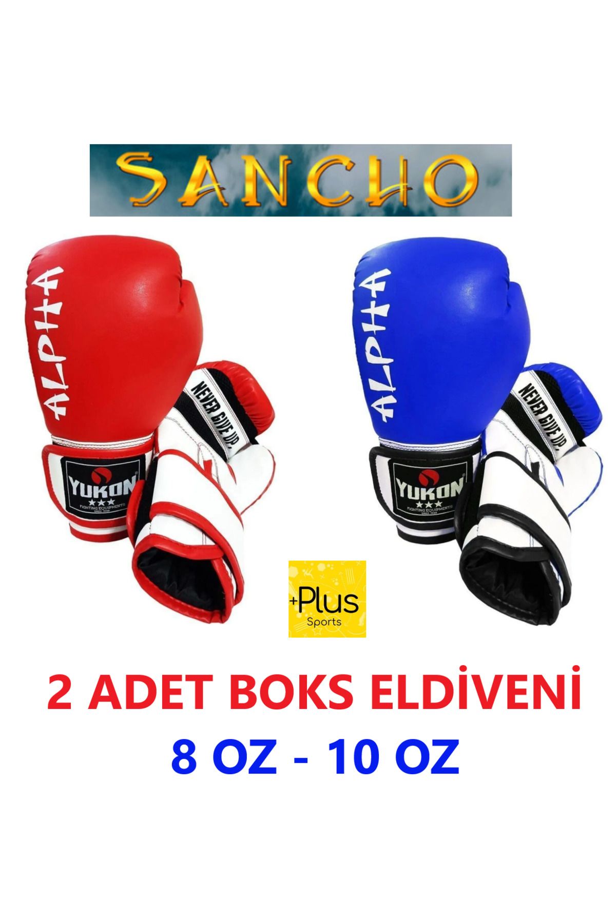 PLUSSPORT SANCHO BOKS ELDİVENİ ÖZEL SERİ MAVİ VE KIRMIZI ( 2 ADET )