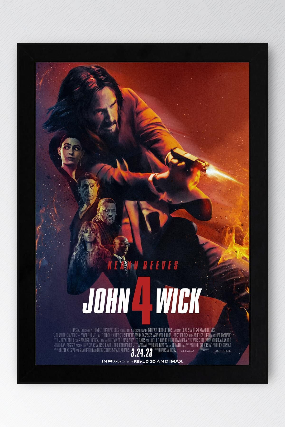 Saturn John Wick 4 Çerçeveli Tablo - Keanu Reeves Film Posteri Tablo