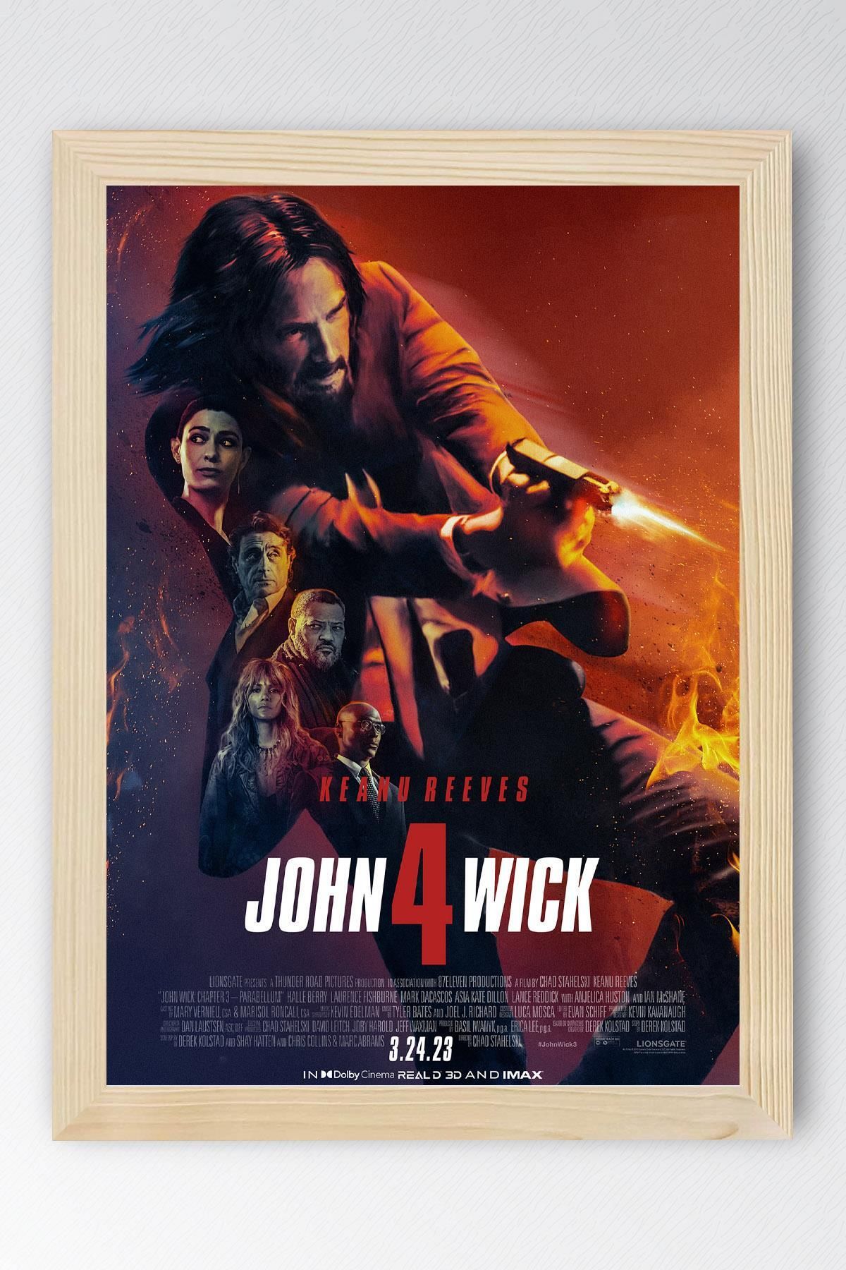 Saturn John Wick 4 Çerçeveli Tablo - Keanu Reeves Film Posteri Tablo