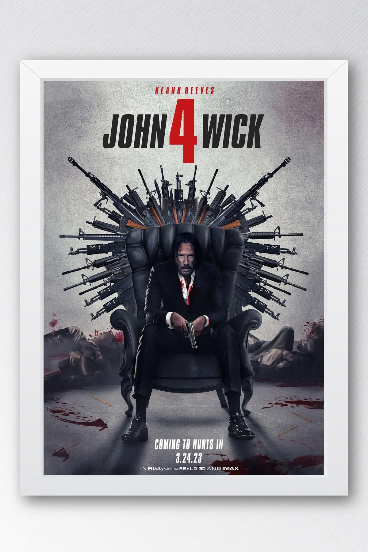 Saturn John Wick 4 Çerçeveli Tablo - Film Posteri Tablo