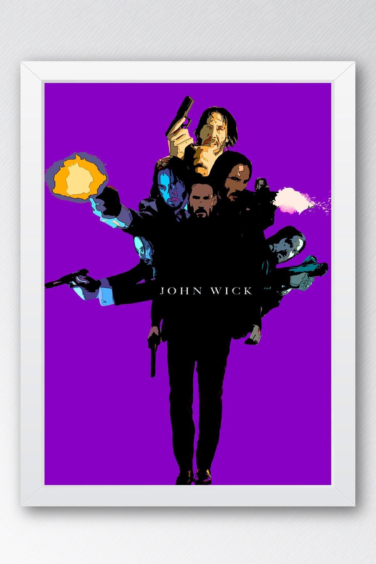 Saturn John Wick Çerçeveli Tablo - Film Posteri Tablo