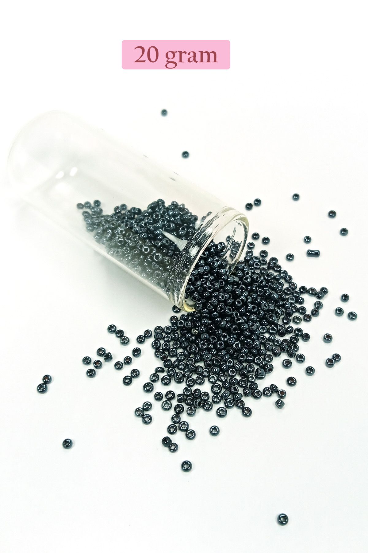 Kapamarka Dökme Cam Kum Boncuk (11/0) 2 mm - 20 Gram - Koyu Yeşil - BNC019
