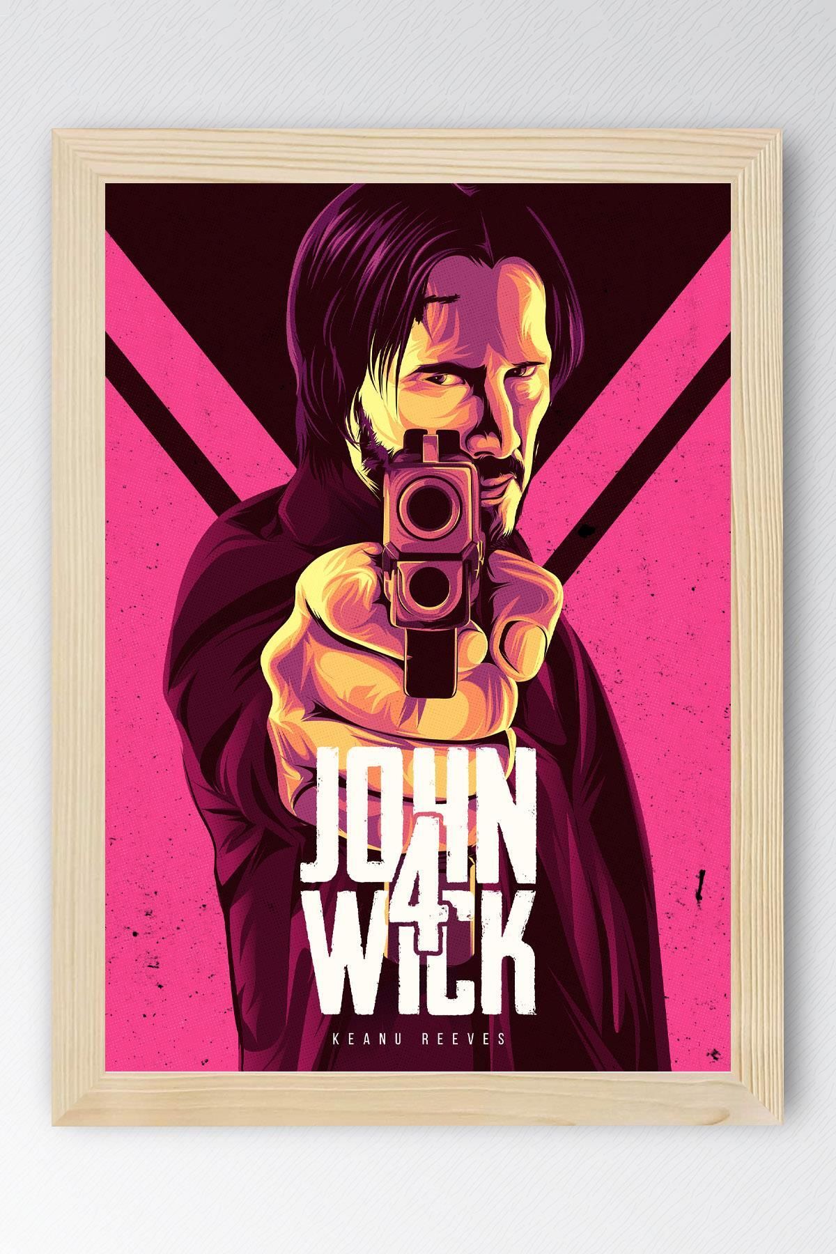 Saturn John Wick 4 Çerçeveli Tablo - Film Posteri Tablo