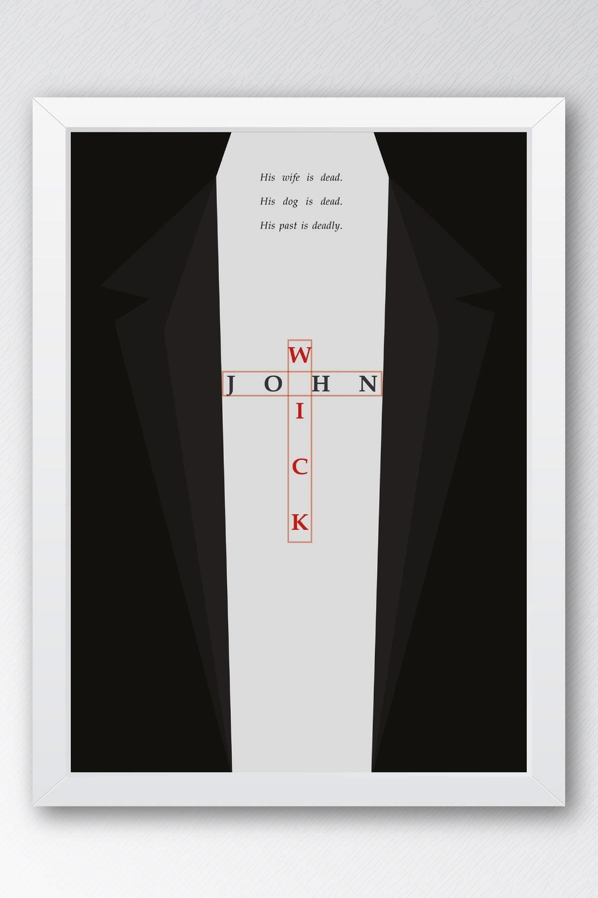 Saturn John Wick Çerçeveli Tablo - Film Posteri Tablo