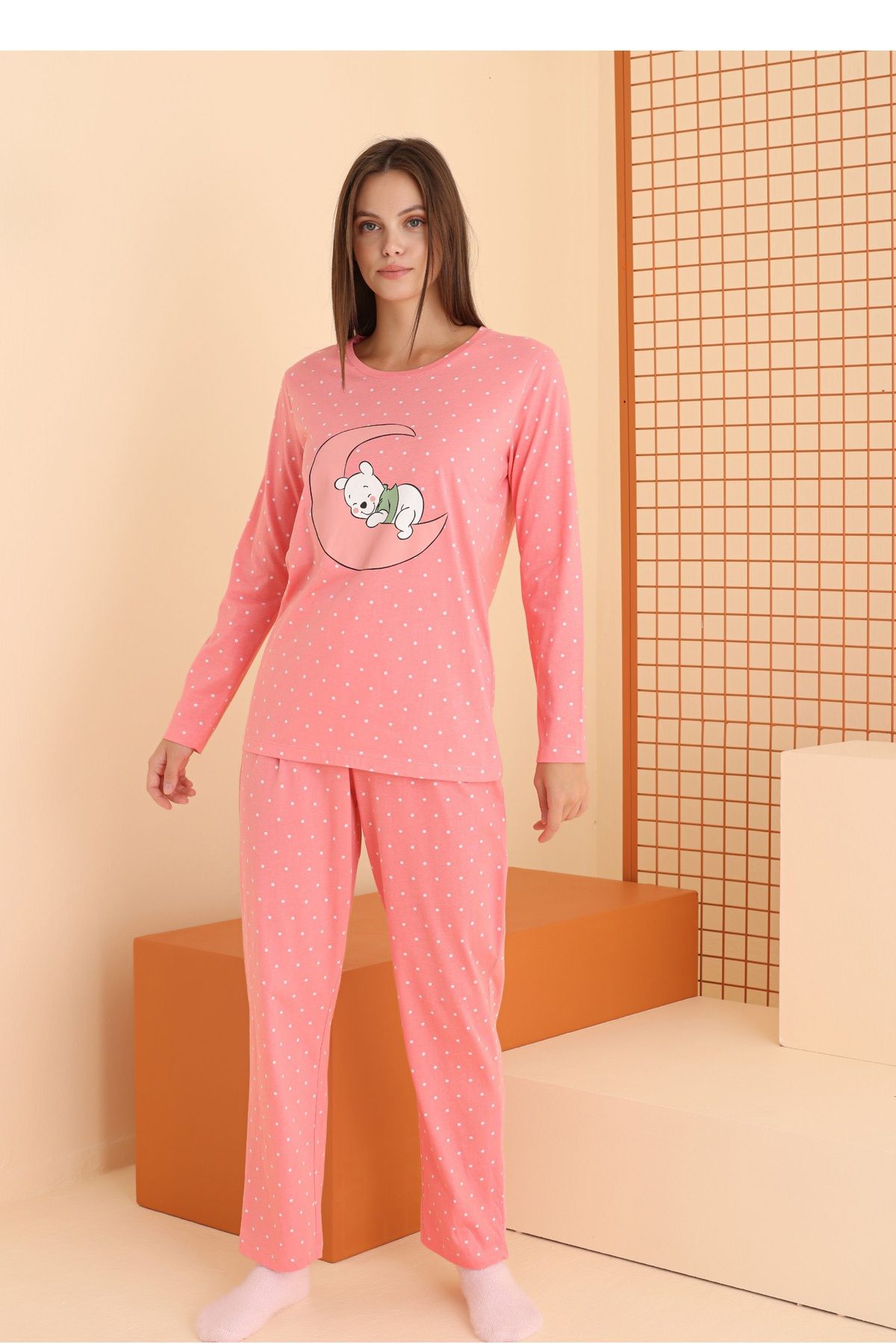 FS STORE NBB 68073 Pijama Takım - Narçiçeği - Pamuk Kumaş