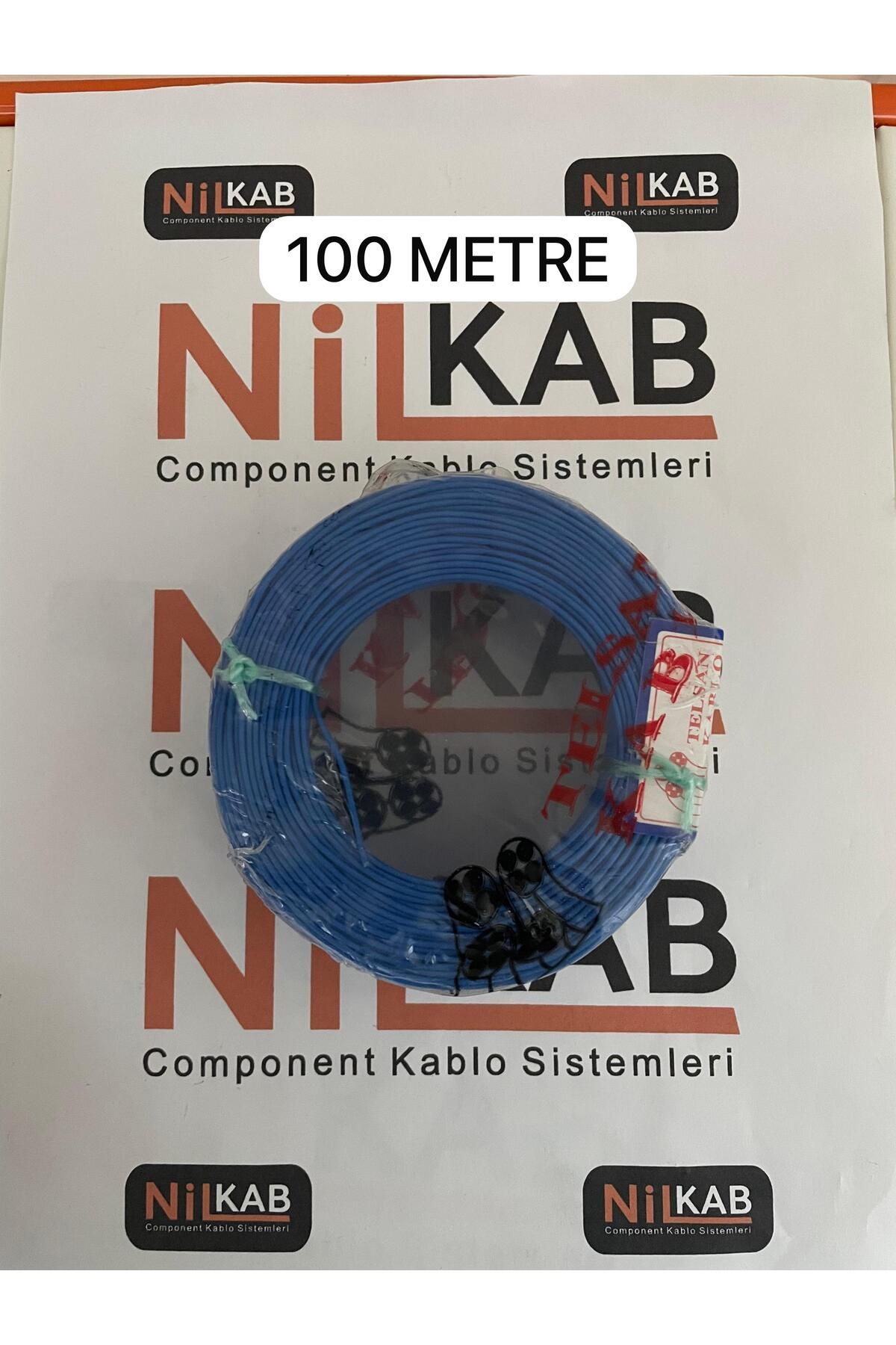 Nilkab 0,22 KALAY KABLO 100METRE MAVİ