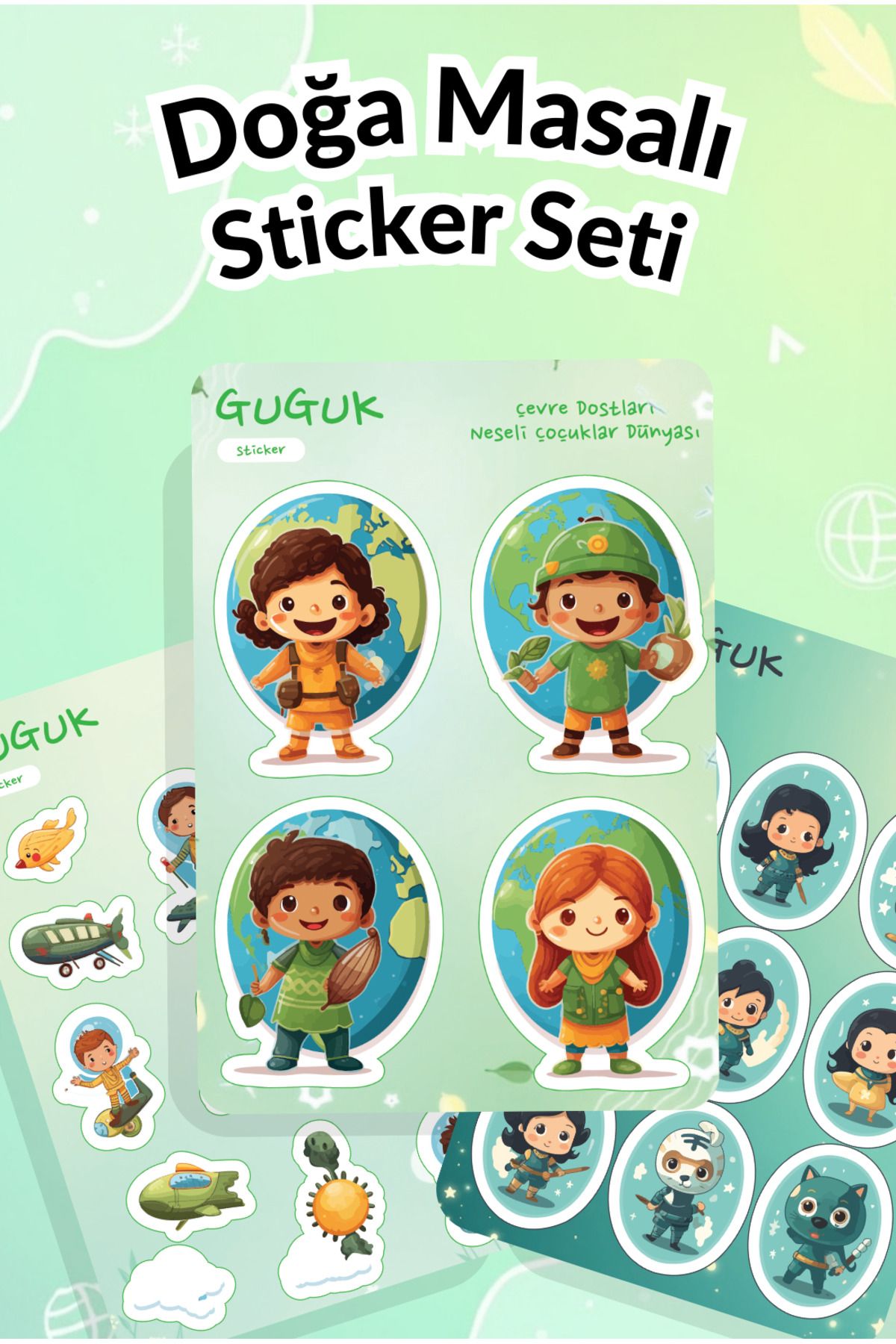 GUGUK Doğa Masalı Sticker Yaprakları Seti