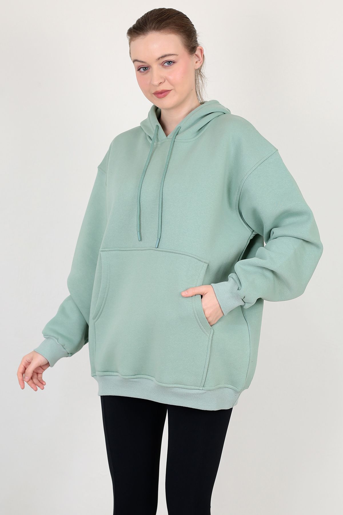 base up Kanguru Cep Detaylı Kapüşonlu Sweatshirt