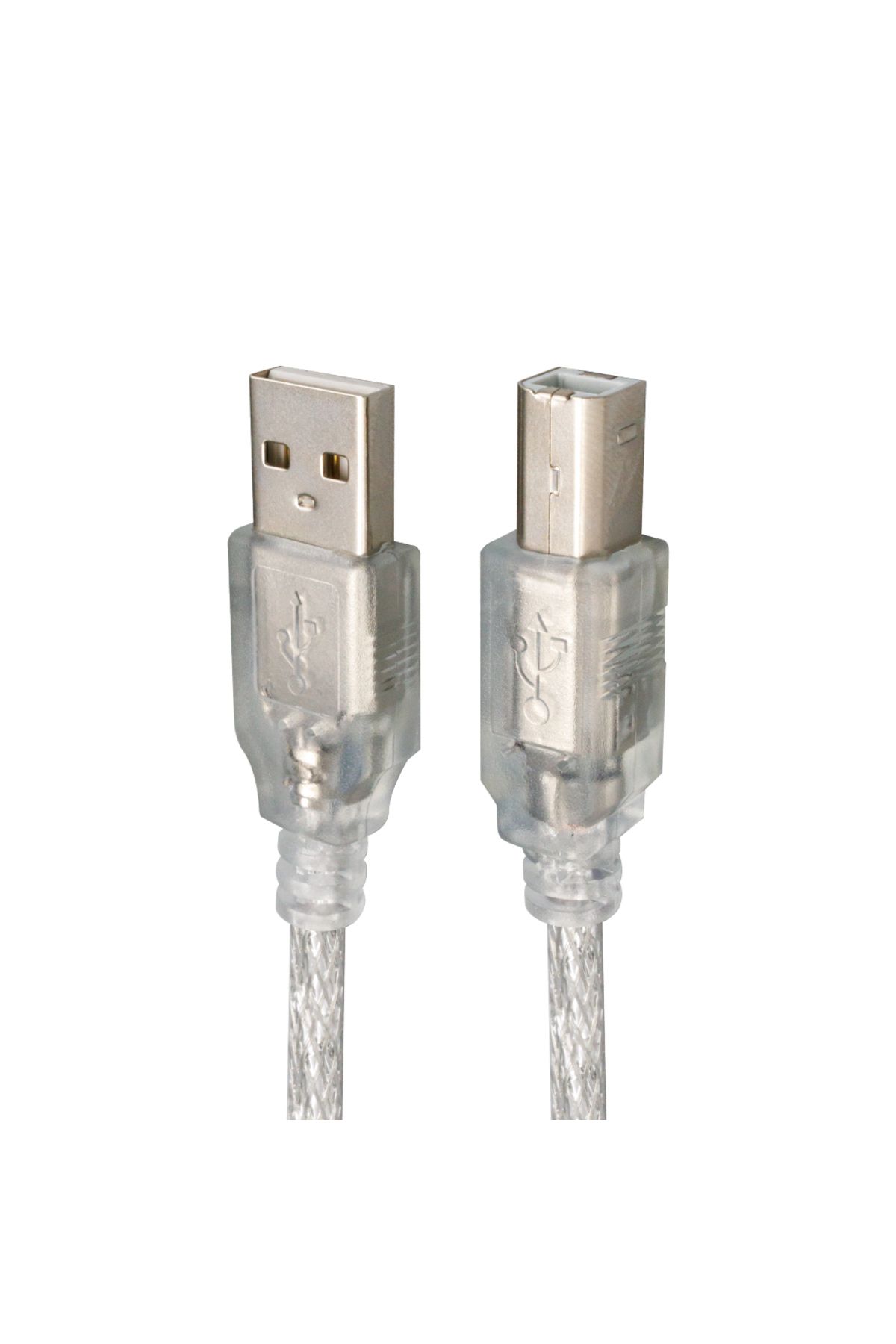 atesin online 1.5 Metre 2.0V Şeffaf Mavi Usb Yazici Kablosu