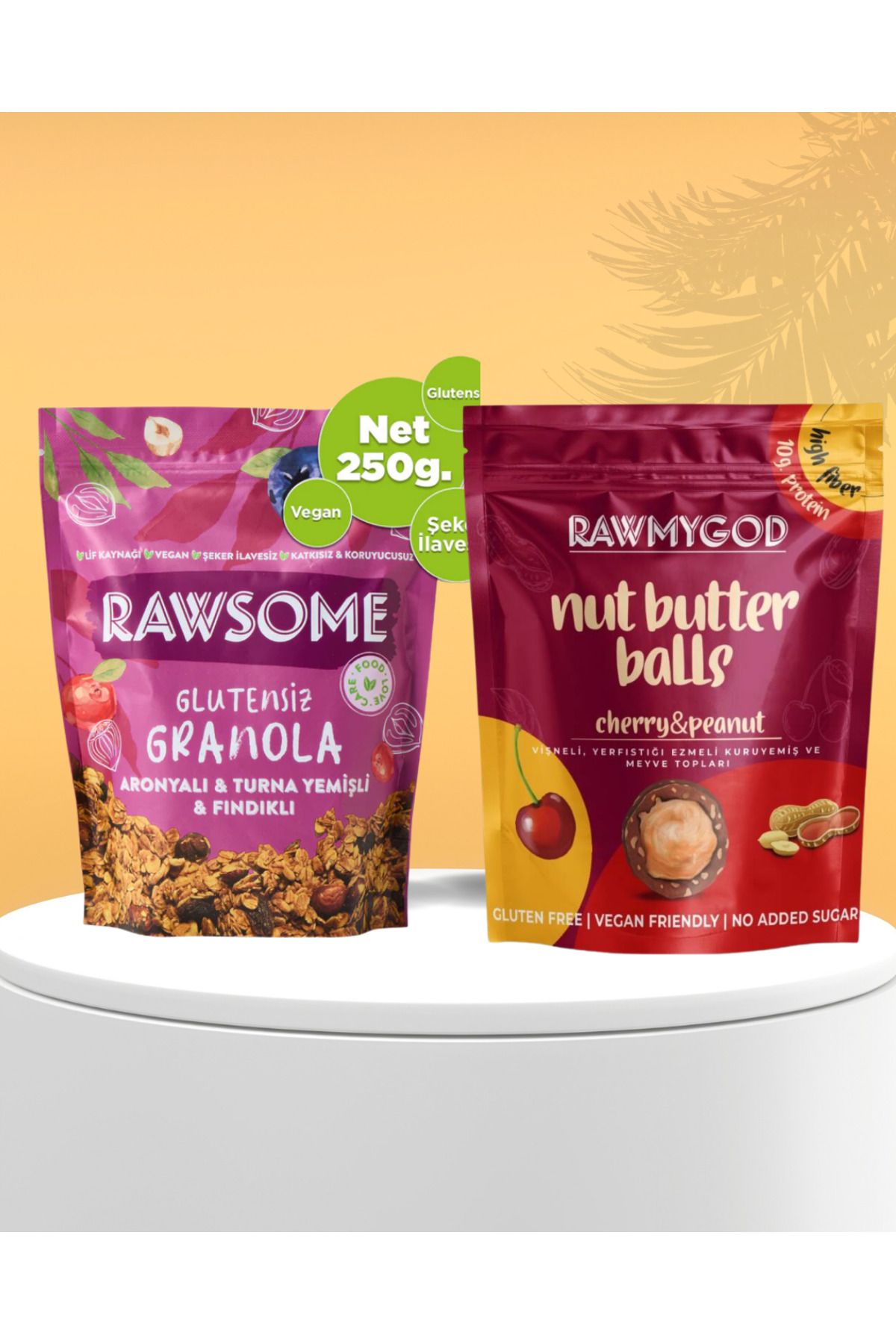 Rawsome GLUTENSİZ ARONYALI GRANOLA& NUT BUTTER CHERRY BALLS