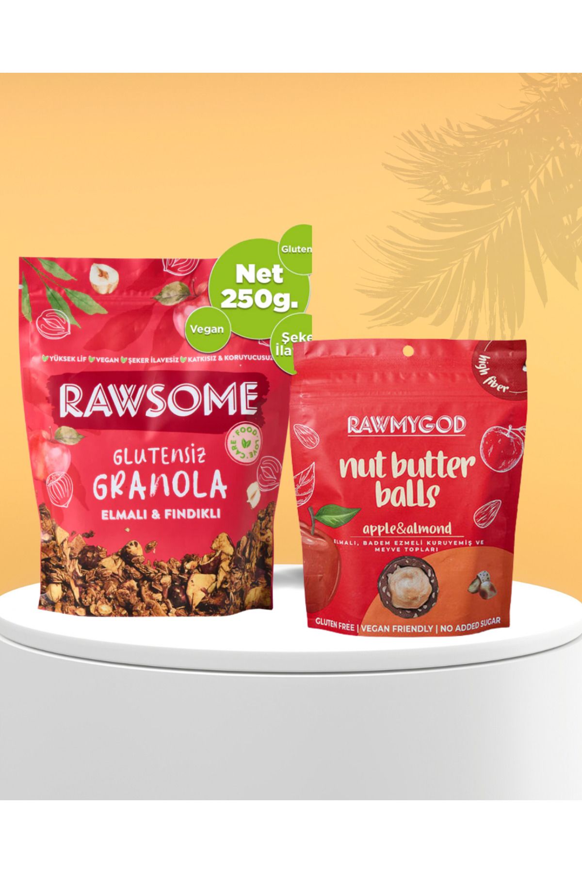 Rawsome ELMALI GRANOLA& NUT BUTER APPLE BALLS