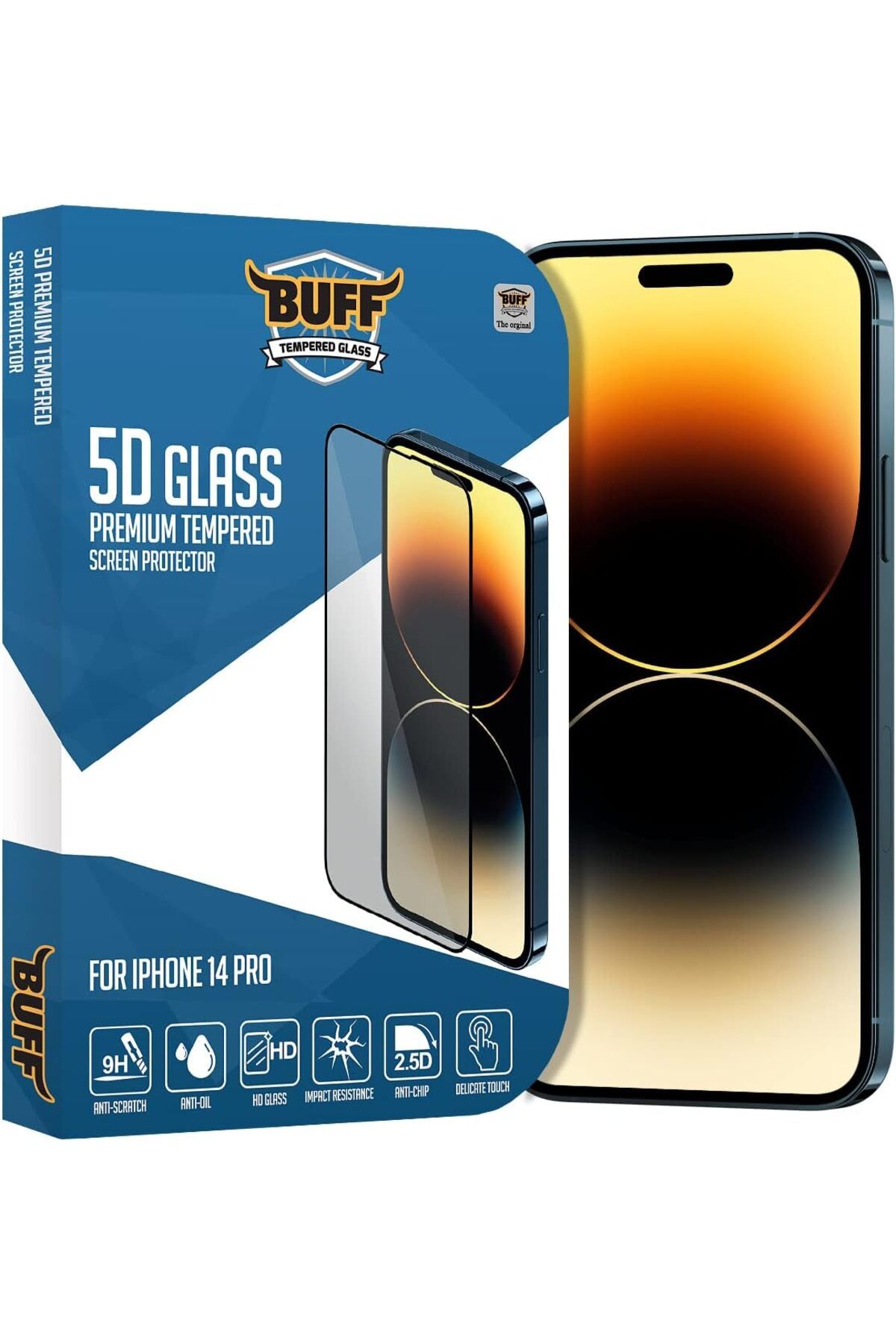 STOREMAX Erhnshp iPhone 14 Pro 5D Glass Ekran Koruyucu, Çok Renkli rnbuyshop 995340