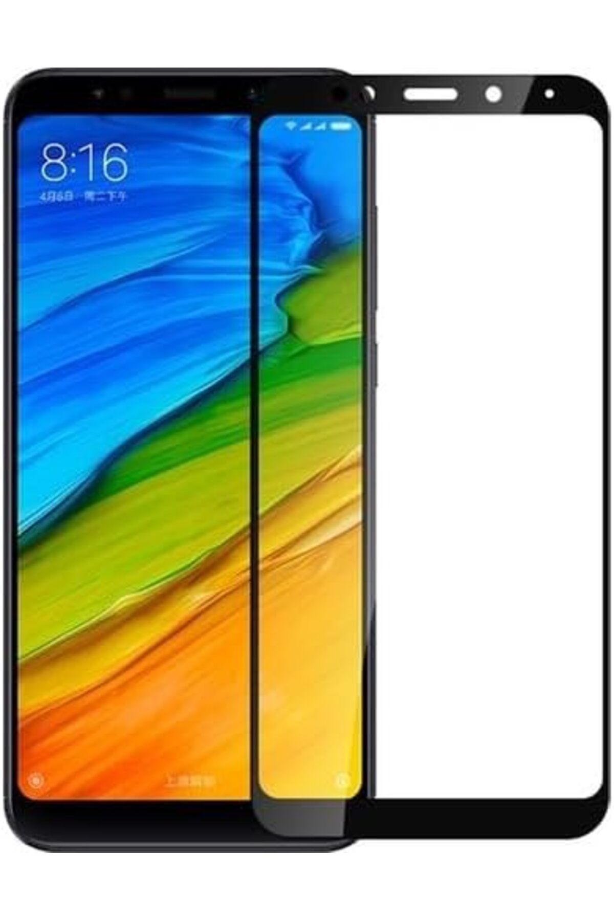 STOREMAX mrttnca Xiaomi Redmi 5 Uyumlu Full Kaplayan Temperli 5D Ekran Koruyucu Cam (Siyah) trndymrt 1087243