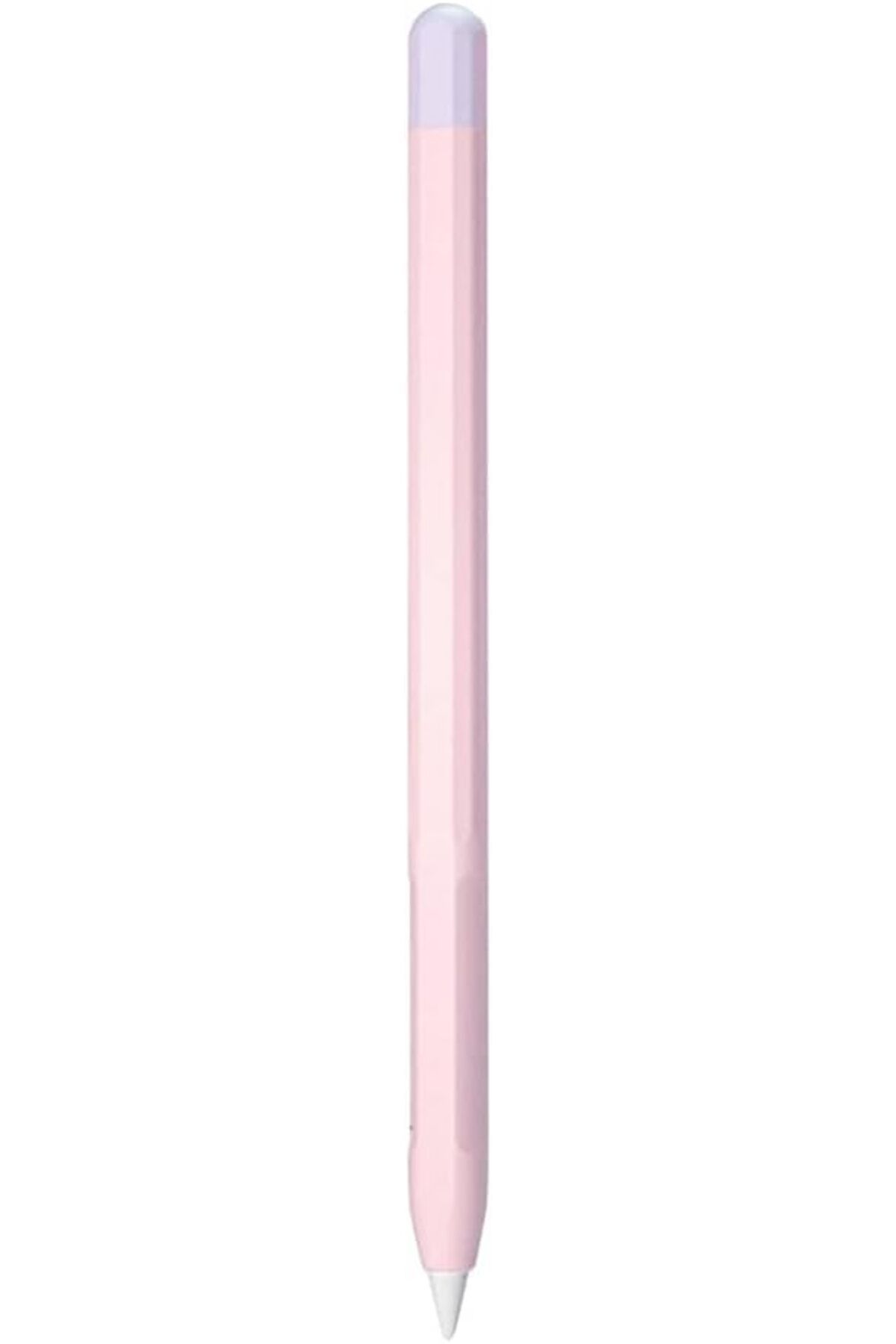 STOREMAX Pencil (2. nesil) için Kılıf Mat Silikon Lila Pembe str http