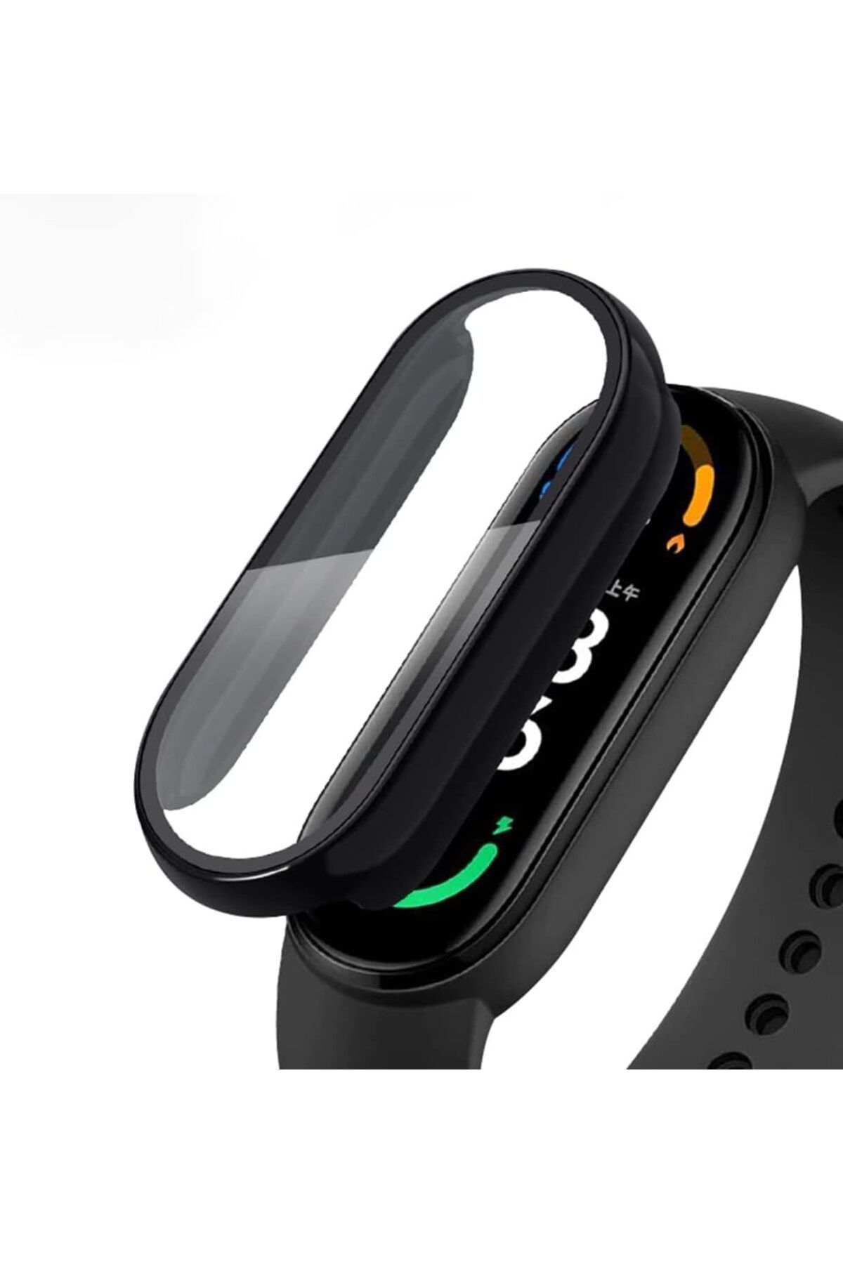 yenibagshop Xiaomi Mi Band 7 için Kılıf Matte Premium Slim WatchBand Siyah