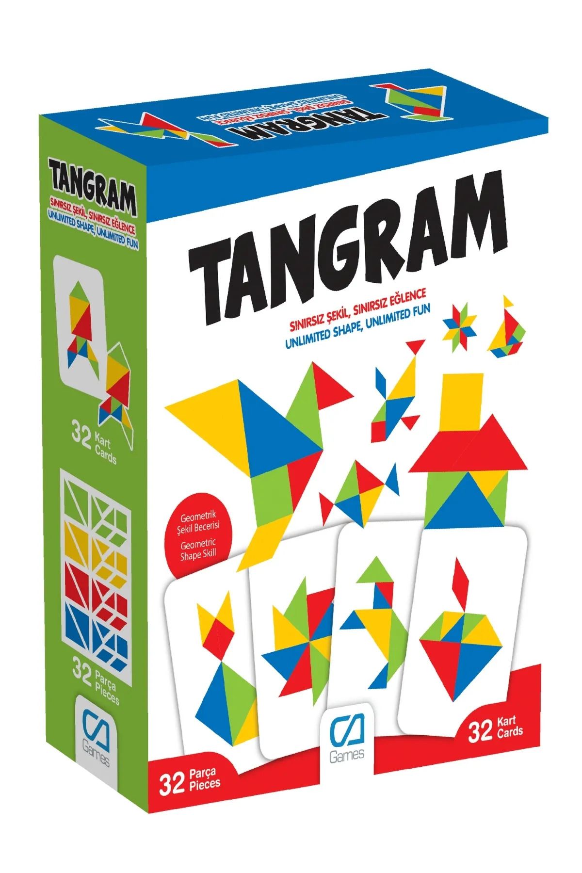 CA Games C&A Games Tangram 32 Parça Kutu Oyunu