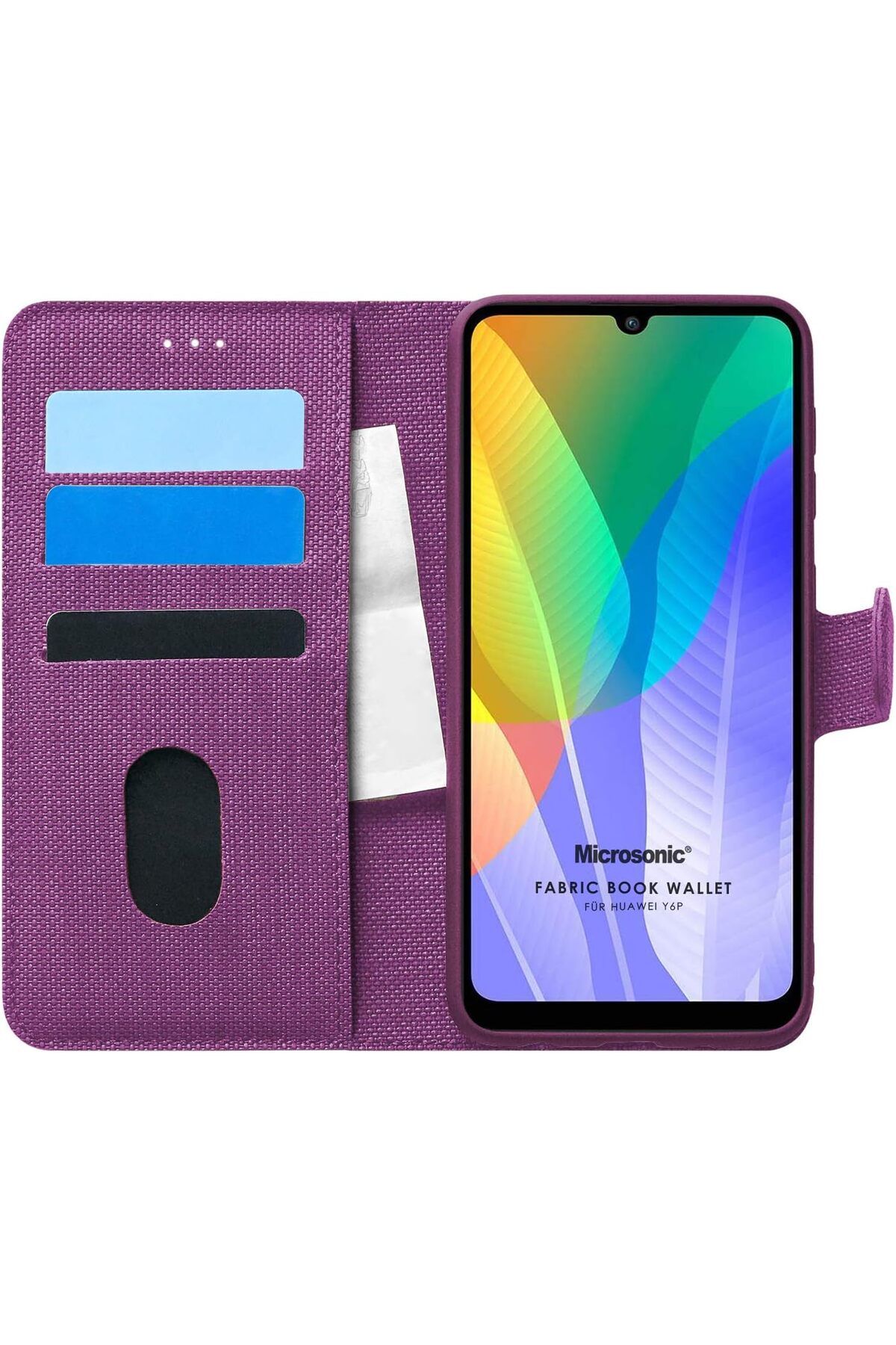 STOREMAX lbstorex Y6P için Kılıf Fabric Book Wallet Mor [Y6P ile Uyumlu Kılıf - Mor] Newdsng 1116818