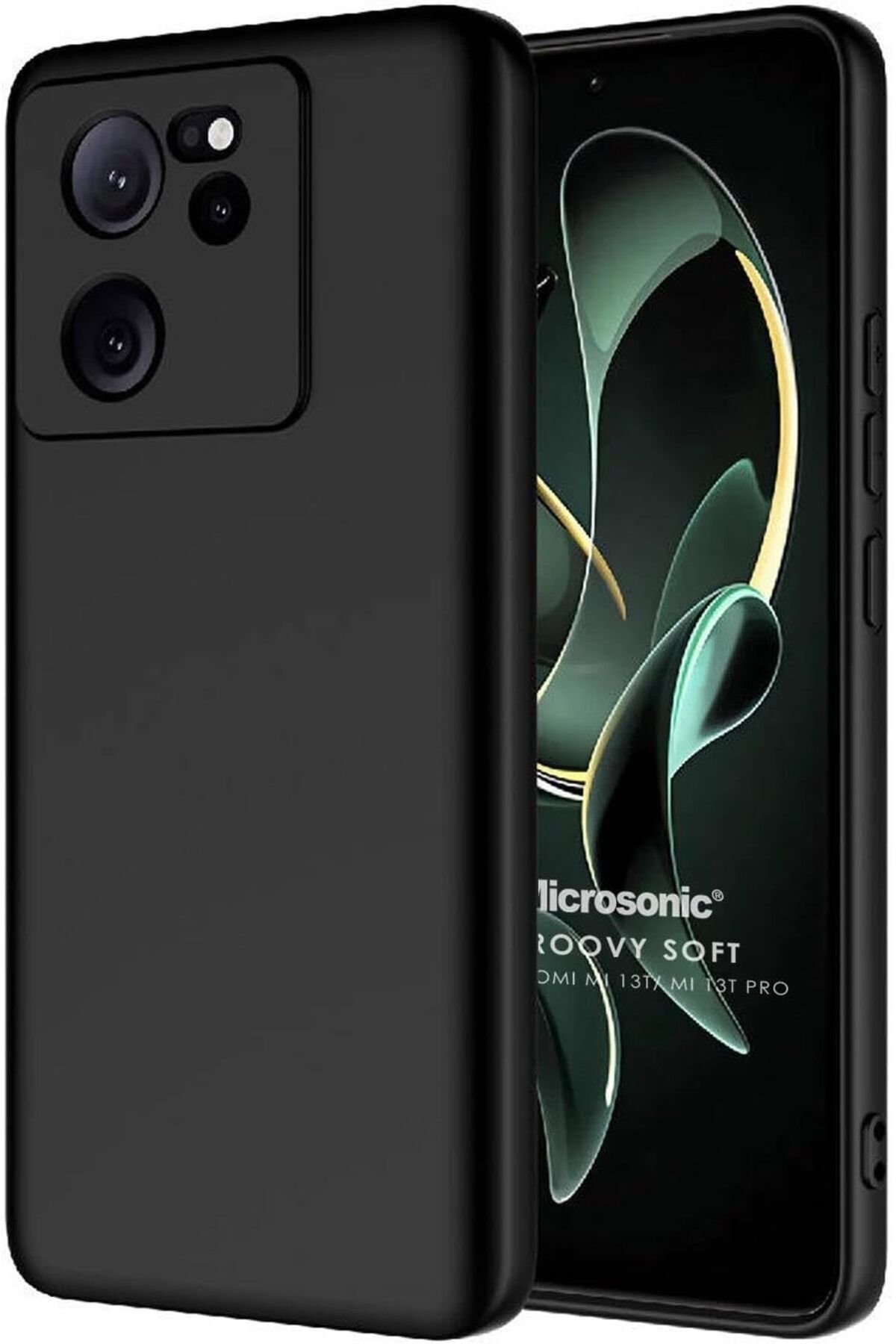 STOREMAX cmllashop Xiaomi Mi 13T Pro için Kılıf Groovy Soft Siyah [Mi 13T Pro ile Uyumlu Kılıf - Siyah]
