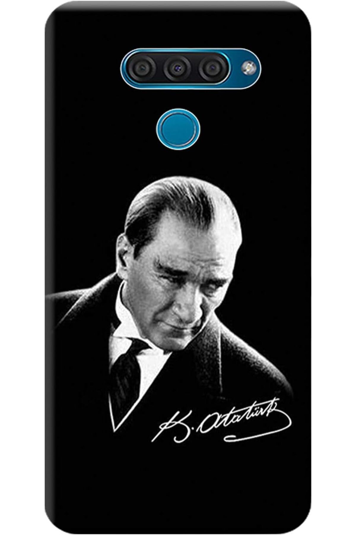 STOREMAX nffashopm Merkezi LG K50S Kılıf (LMX540) Desen Baskılı Silikon Mustafa Kemal Atatürk STK: 390 T