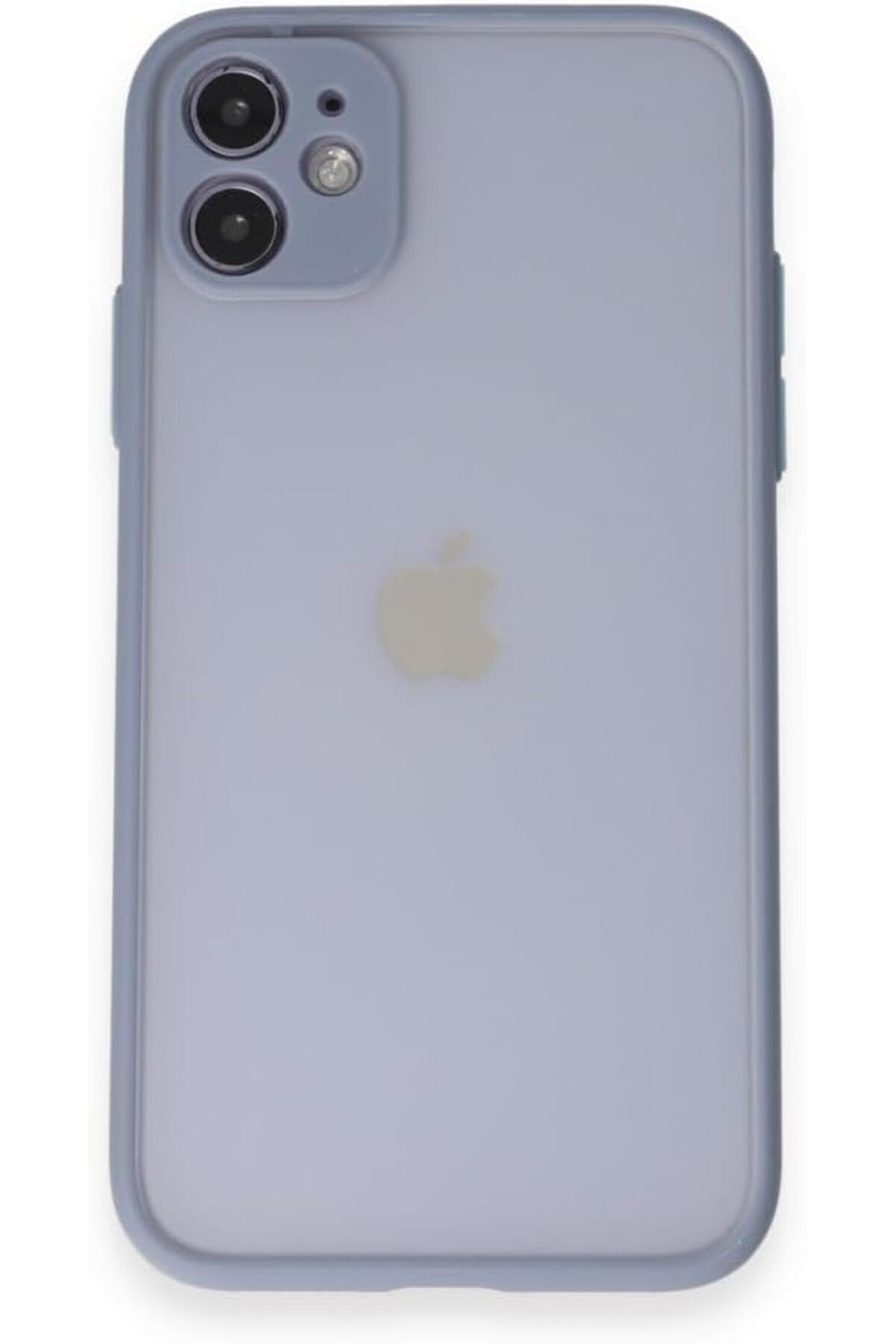 yenibagshop GİYİM & AKSESUAR Iphone 11 6.1 Kenarları Renkli Kamera Korumalı Transparan TPU Kılıf (Gri)