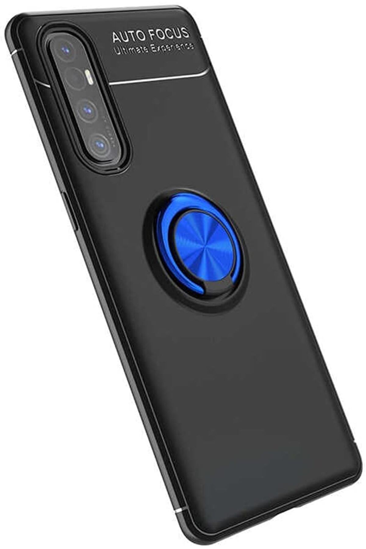 STOREMAX daiviolastore 38709 Oppo Reno 3 Pro 5G ile uyumlu Kılıf Zore Rl Silikon Siyah-Mavi DLStore 990396