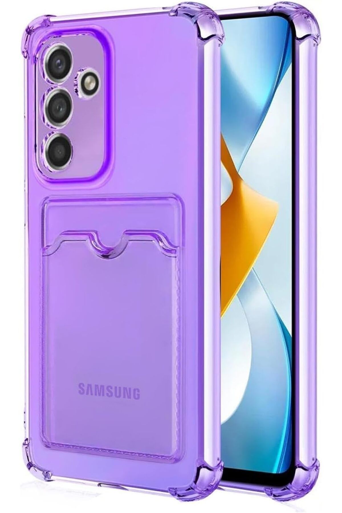 STOREMAX cmllashop Galaxy S23 FE Card Slot Shock için Kılıf Lila [Galaxy S23 FE ile Uyumlu Kılıf - Lila]