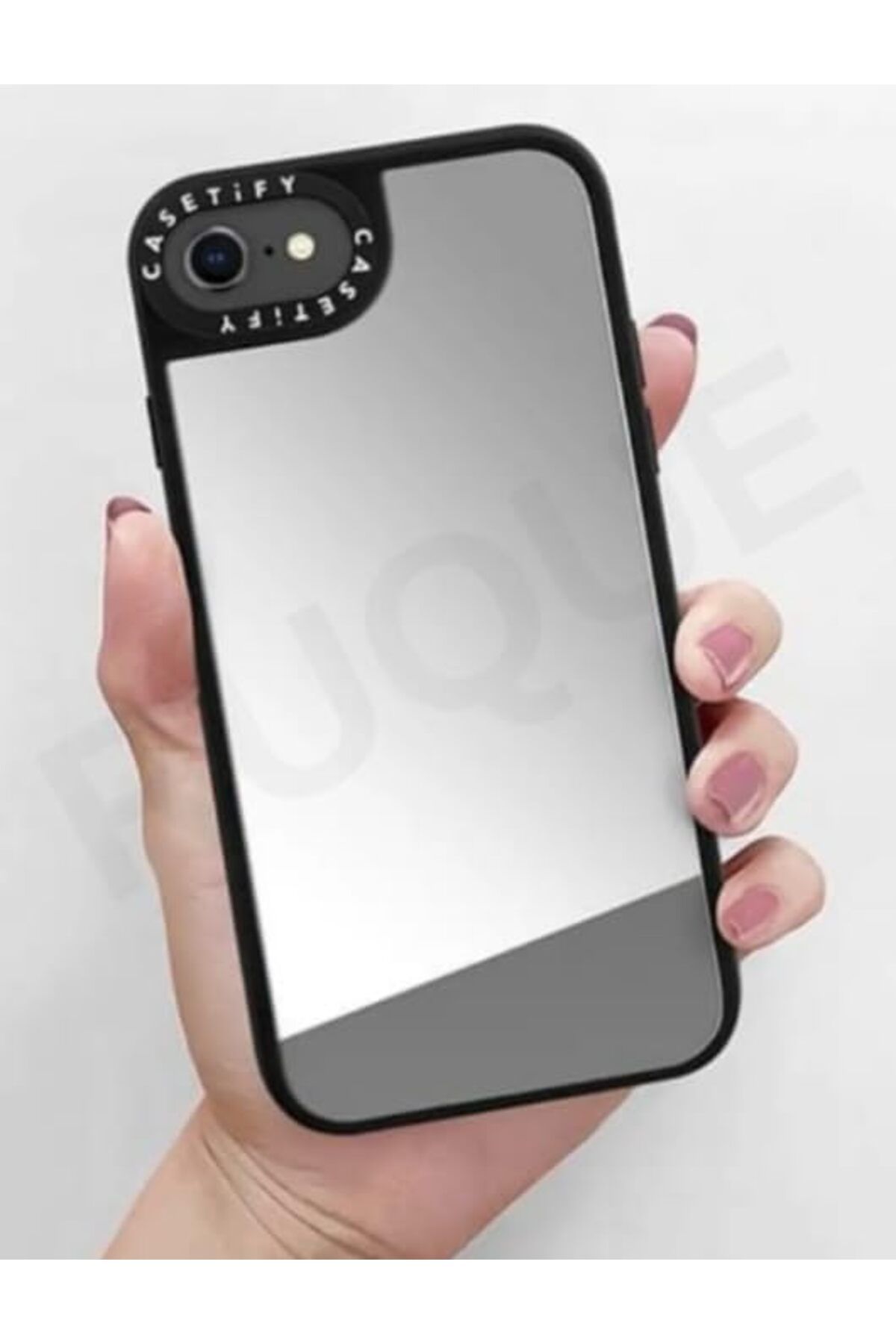 STOREMAX cmllashop 7,8,SE Uyumlu Düz Yüzey Kamera Korumalı Darbe Emici Casetify makyaj aynalı kılıf 54