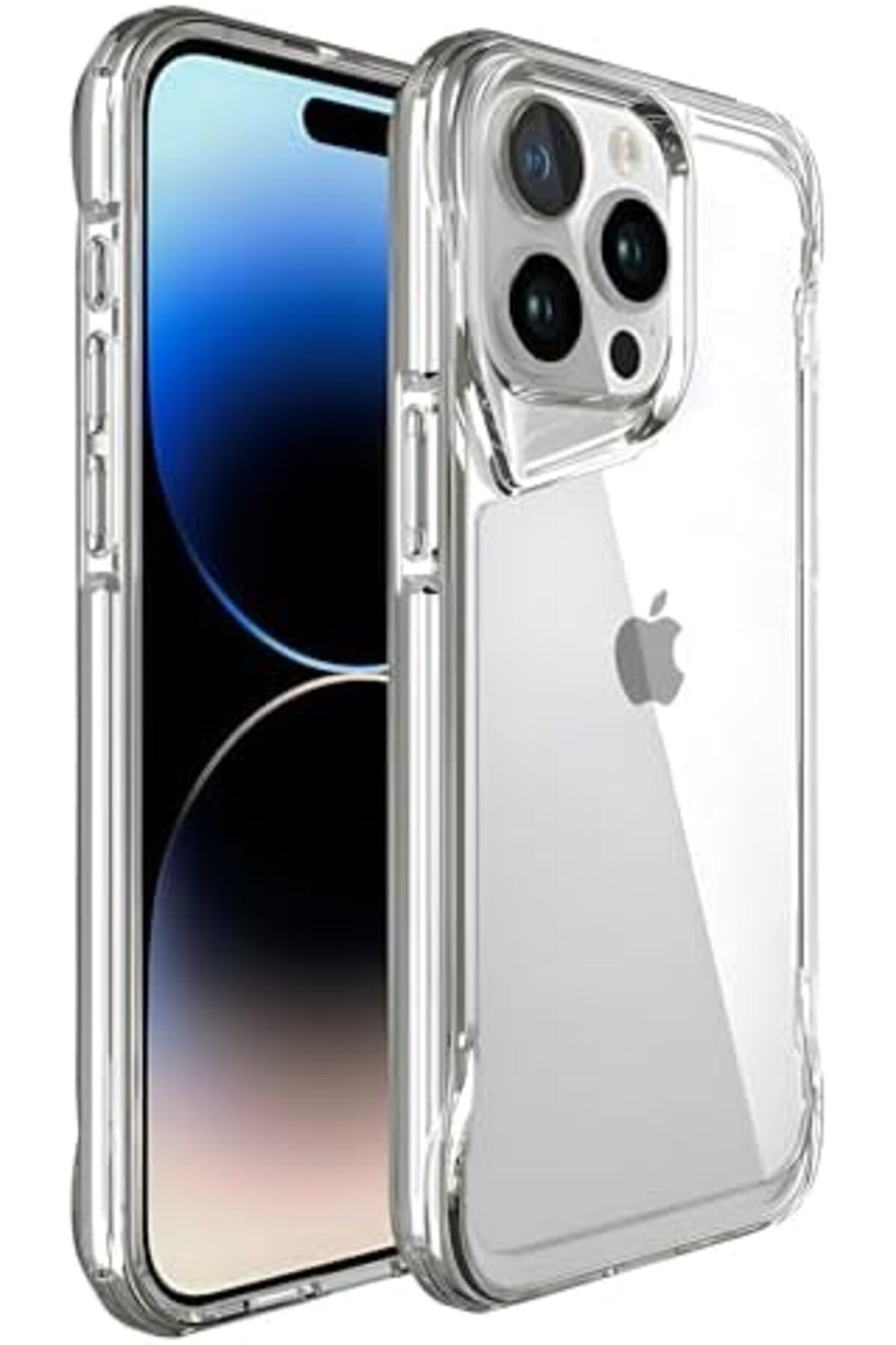 STOREMAX daliashops iphone 12-12 Pro için Defend Serisi Kristal Berraklığında Ultra Şeffaf Arkası Sert