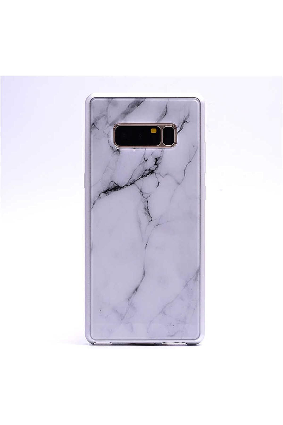 STOREMAX cmllashop Galaxy Note 8 ile Uyumlu Mermerli Devrim Beyaz Cep Telefonu Kılıfı 542093