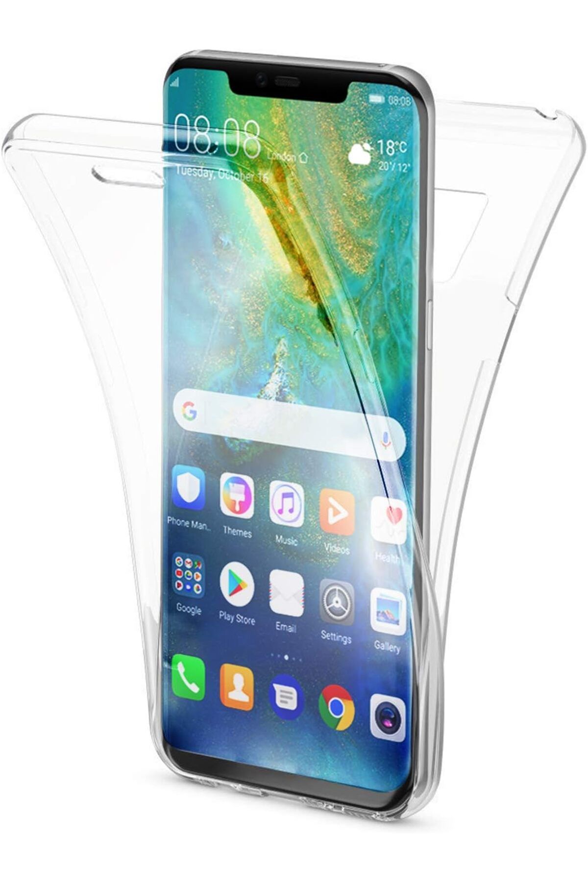 STOREMAX cmllashop Mate 20 Pro için Kılıf 6 tarafı tam full koruma 360 Clear Soft Şeffaf [Mate 20 Pro il