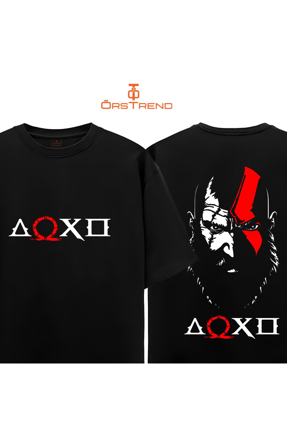 ÖRSTREND God of War Baskılı Oversize Unisex Tişört