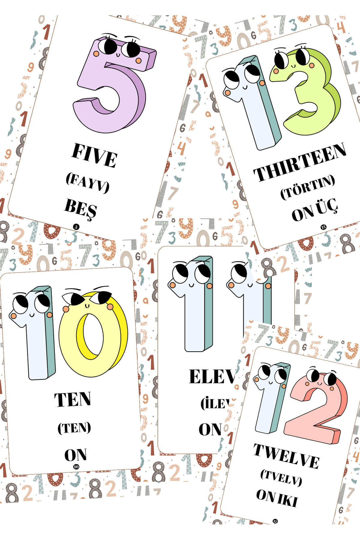 Baby İngilizce Renk Ve Sayı Flash Kartları Eğitim Seti - Blok 1 fotoğrafı 4 (önizleme)