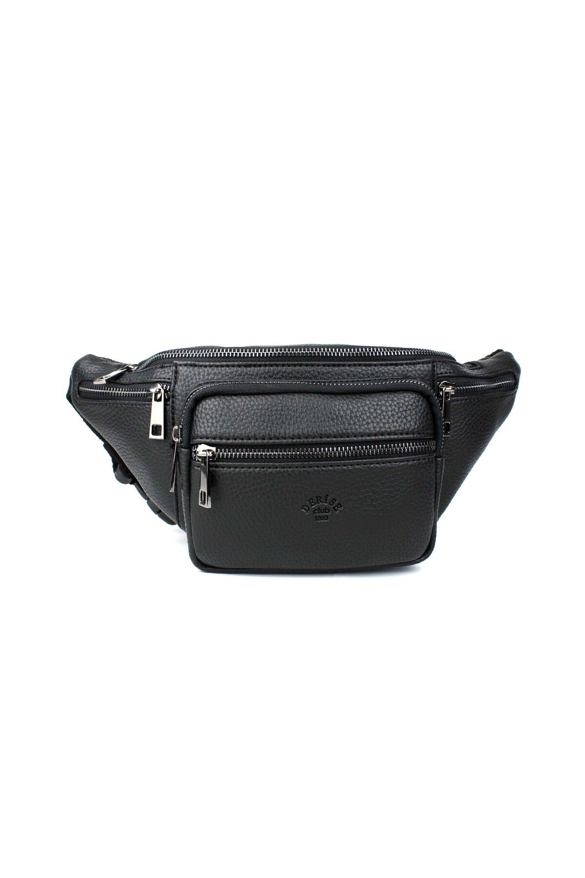 deri,se club-Men's Black Color Multi-Pocket Shoulder and Waist Bag 2