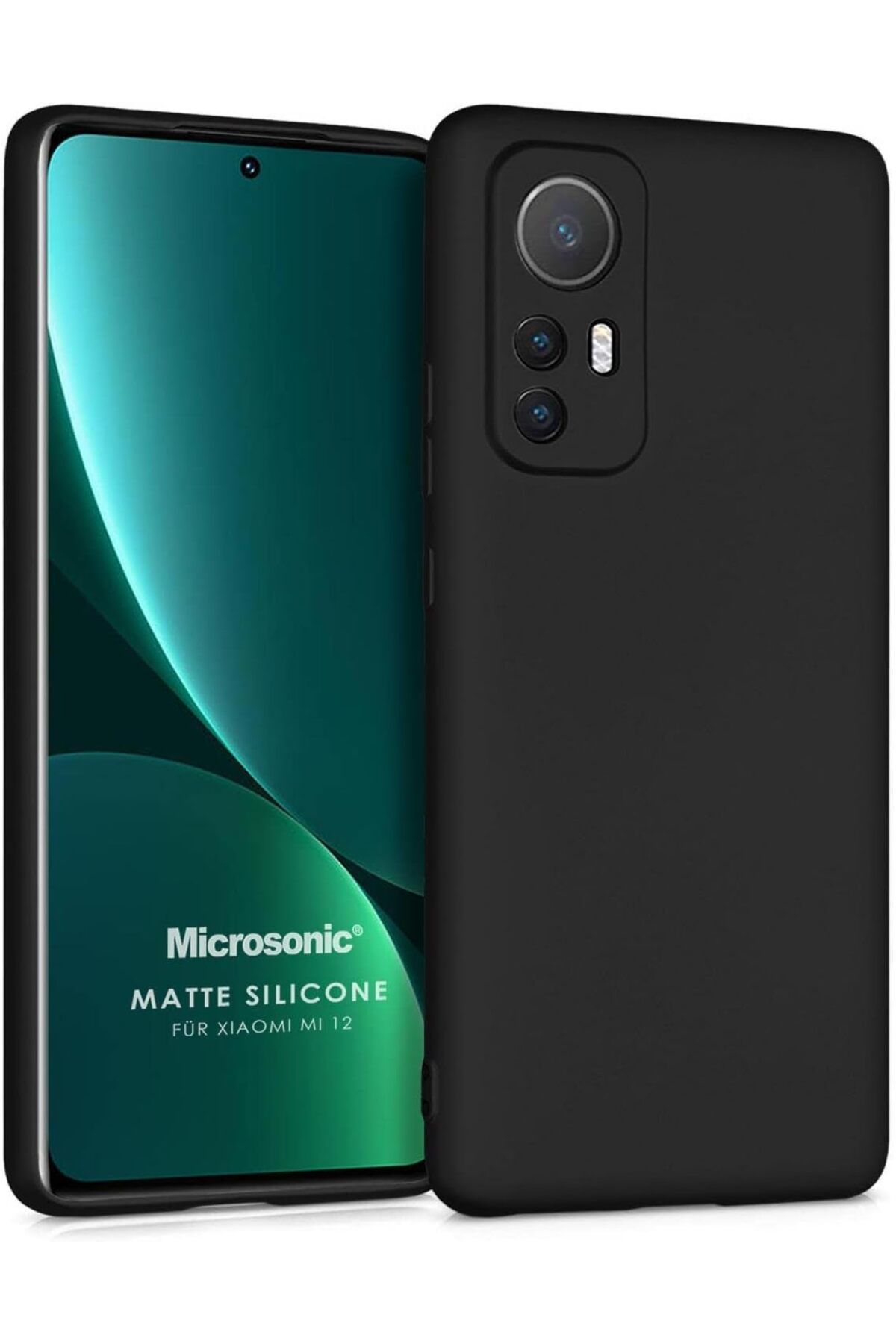 STOREMAX srhtDS Matte Silicone Xiaomi Mi 12 Lite için Kılıf Siyah [Mi 12 Lite ile Uyumlu Kılıf - Siyah]