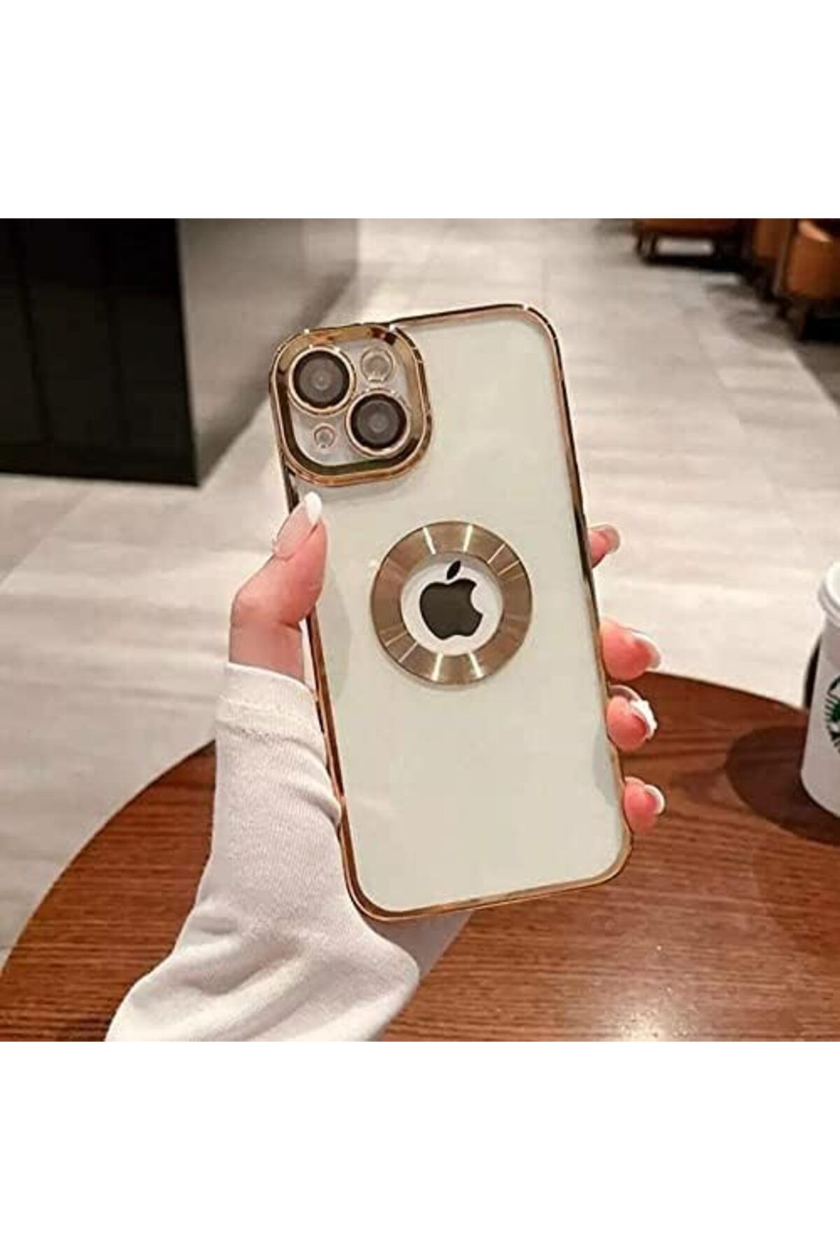 salesalbutik aks iphone 13 uyumlu lens korumalı lazer kılıf gold